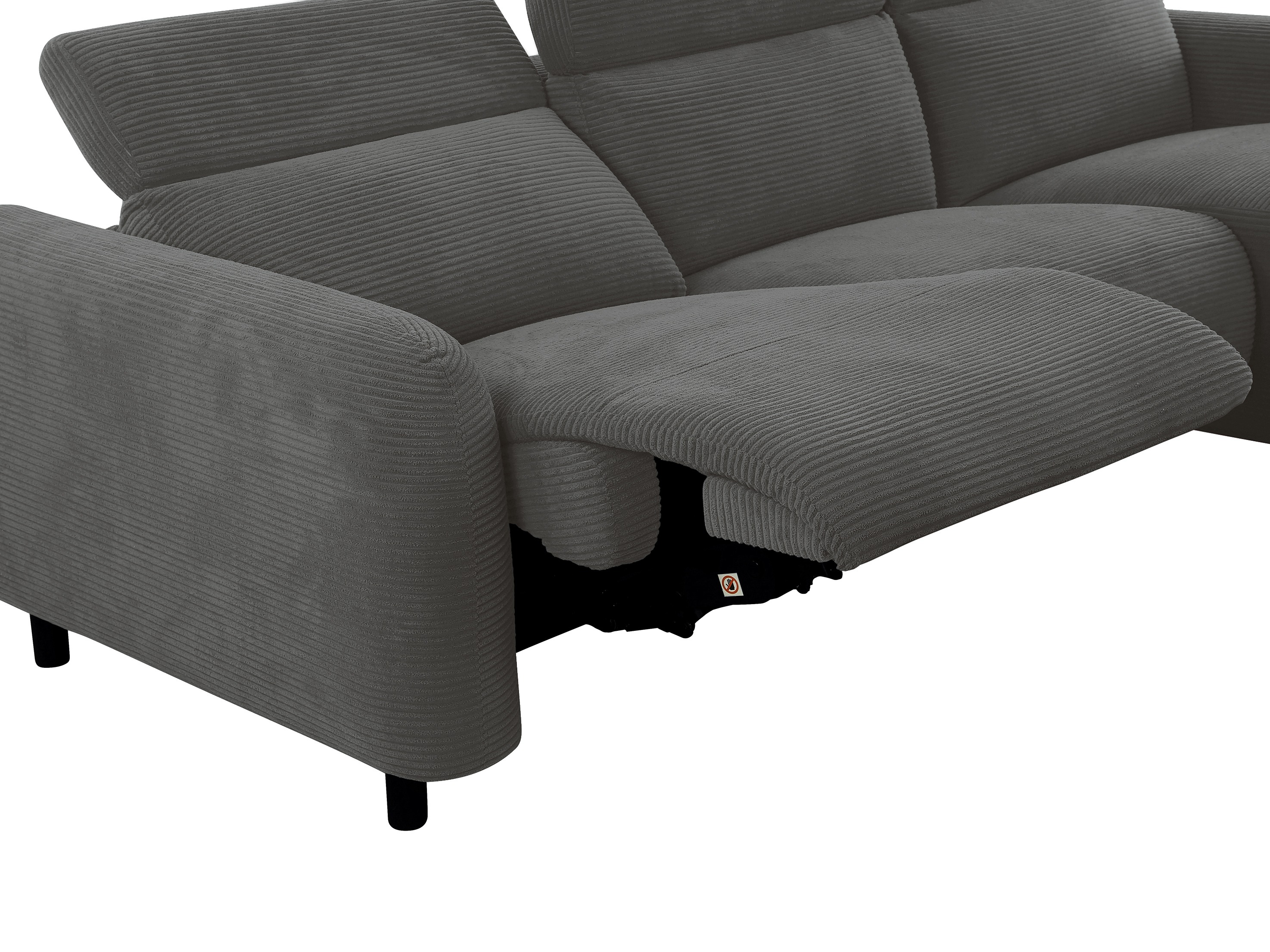 Colțar cu recliner Denton 1510 (Gri inchis)
