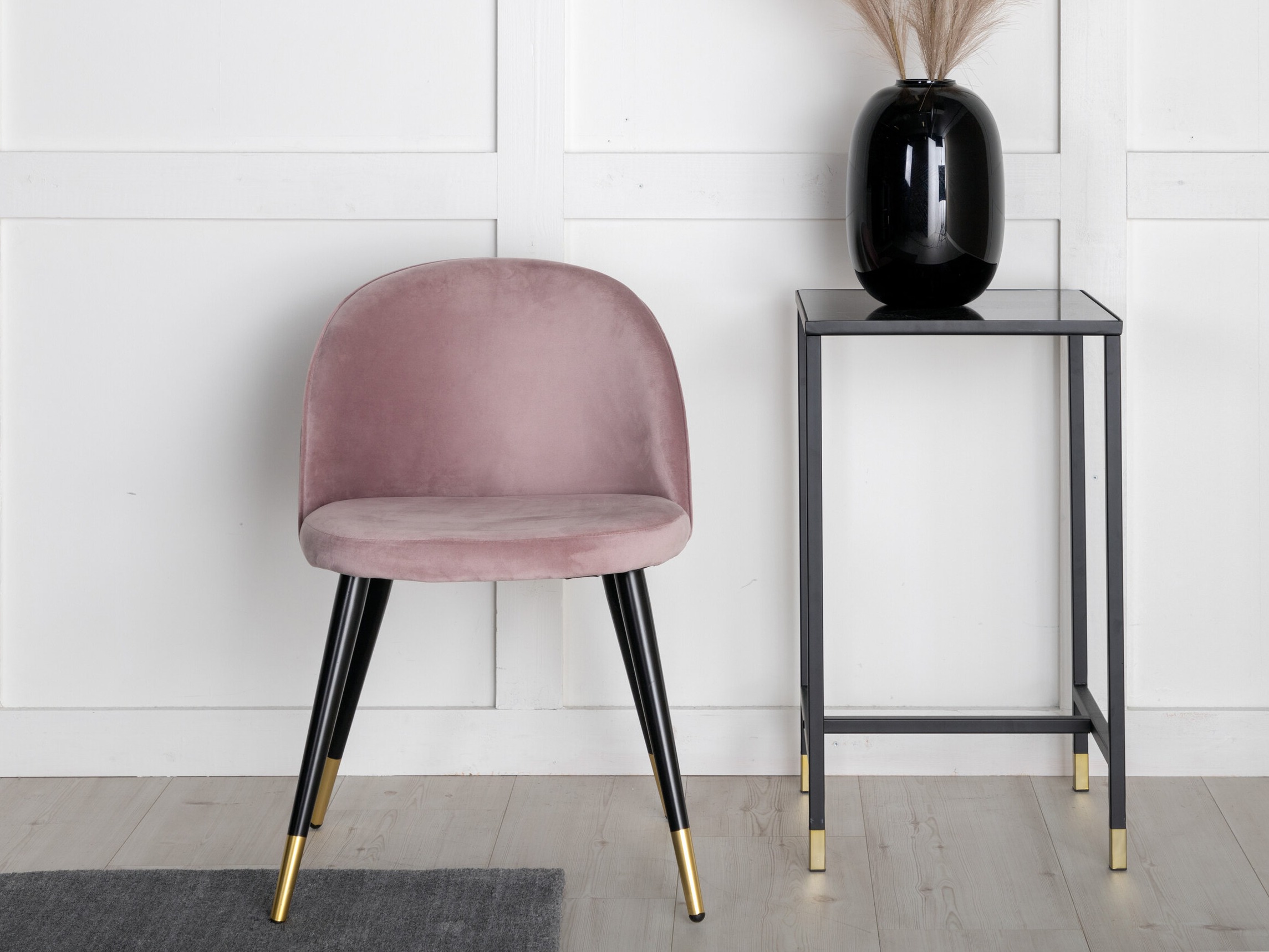 Scaun Dallas 137 (Roz Dusty + Negru)