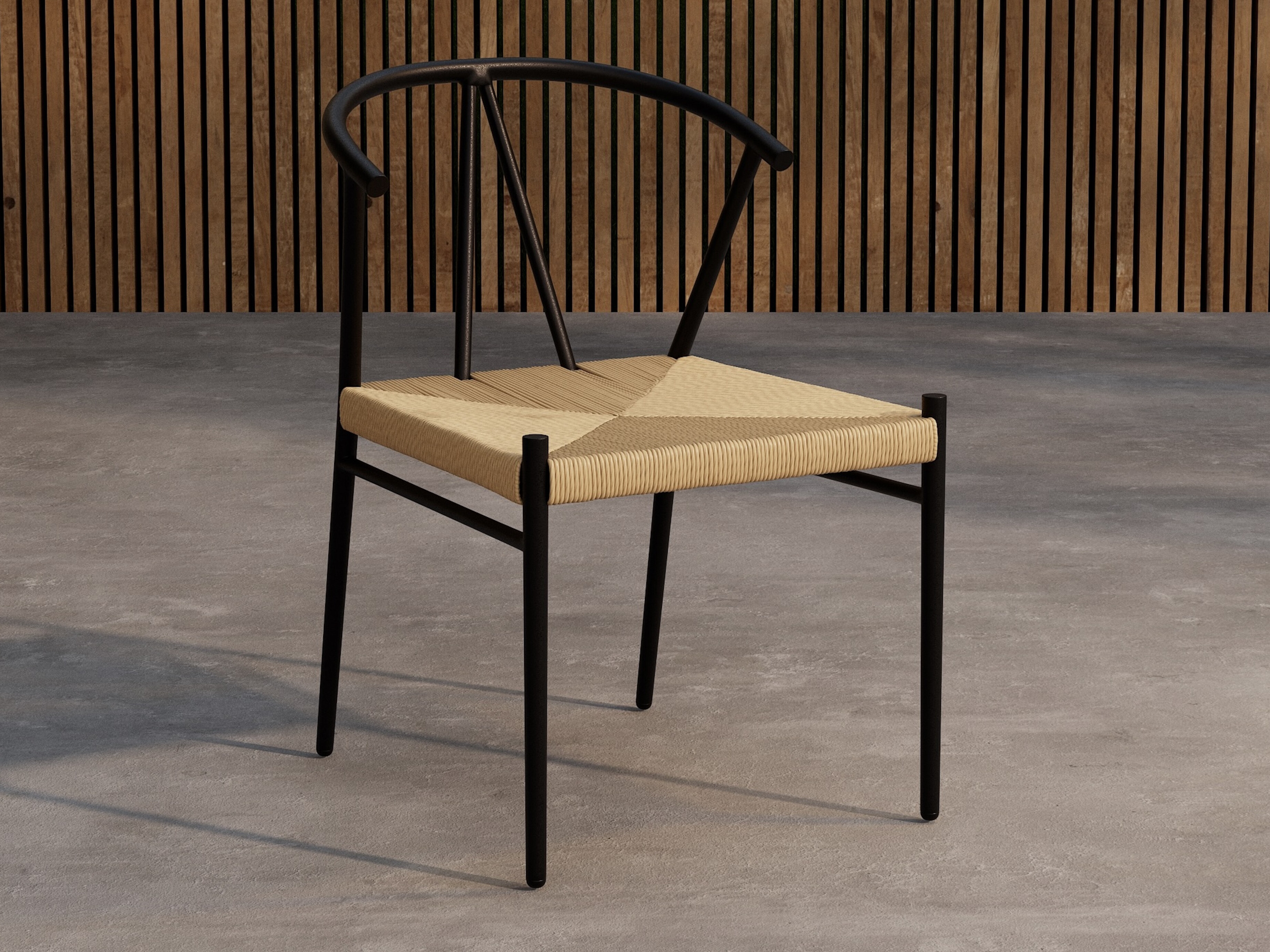 Scaun de exterior Dallas 5249 (Negru + Bej)