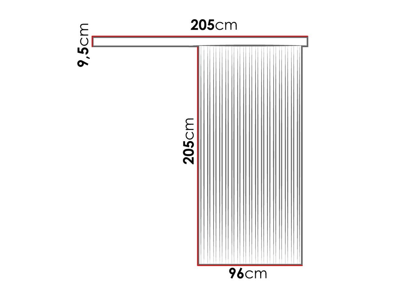 Uși glisante Dover 203 (Stejar Sonoma + Negru)