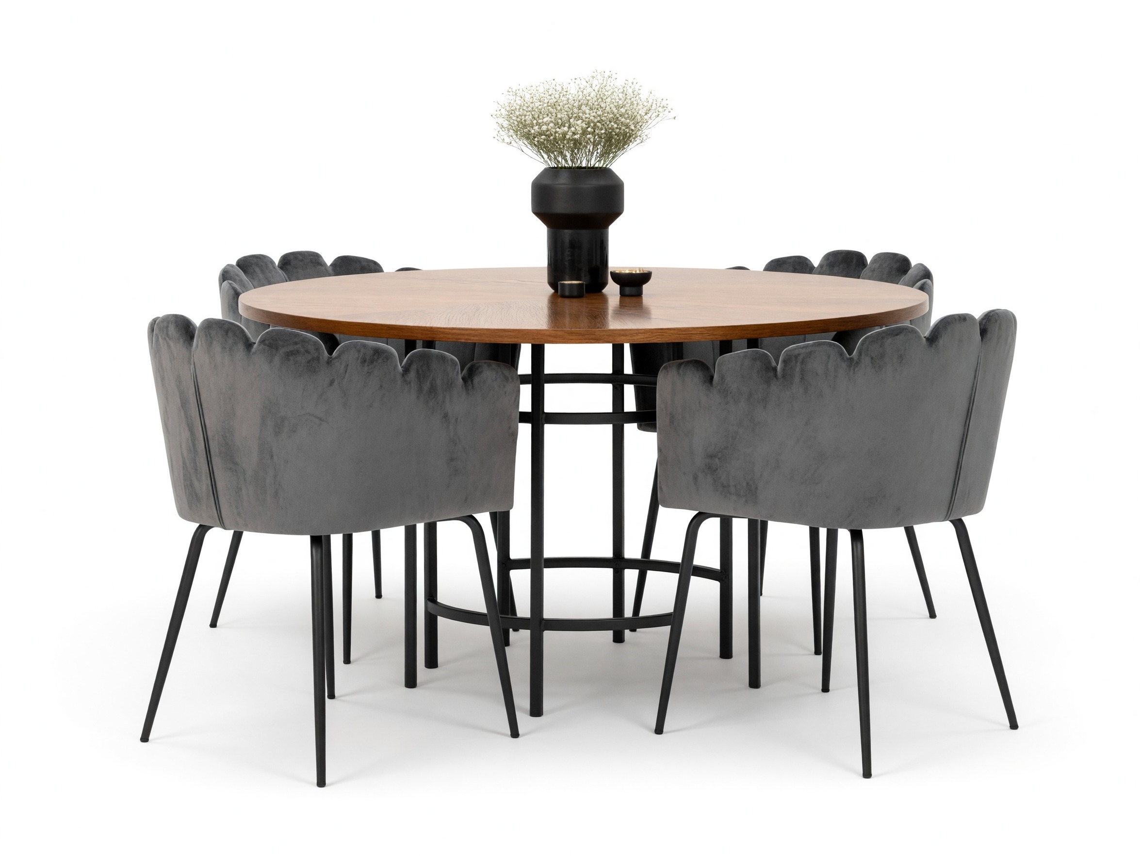 Set de mese Dallas 310 (Gri + Negru)