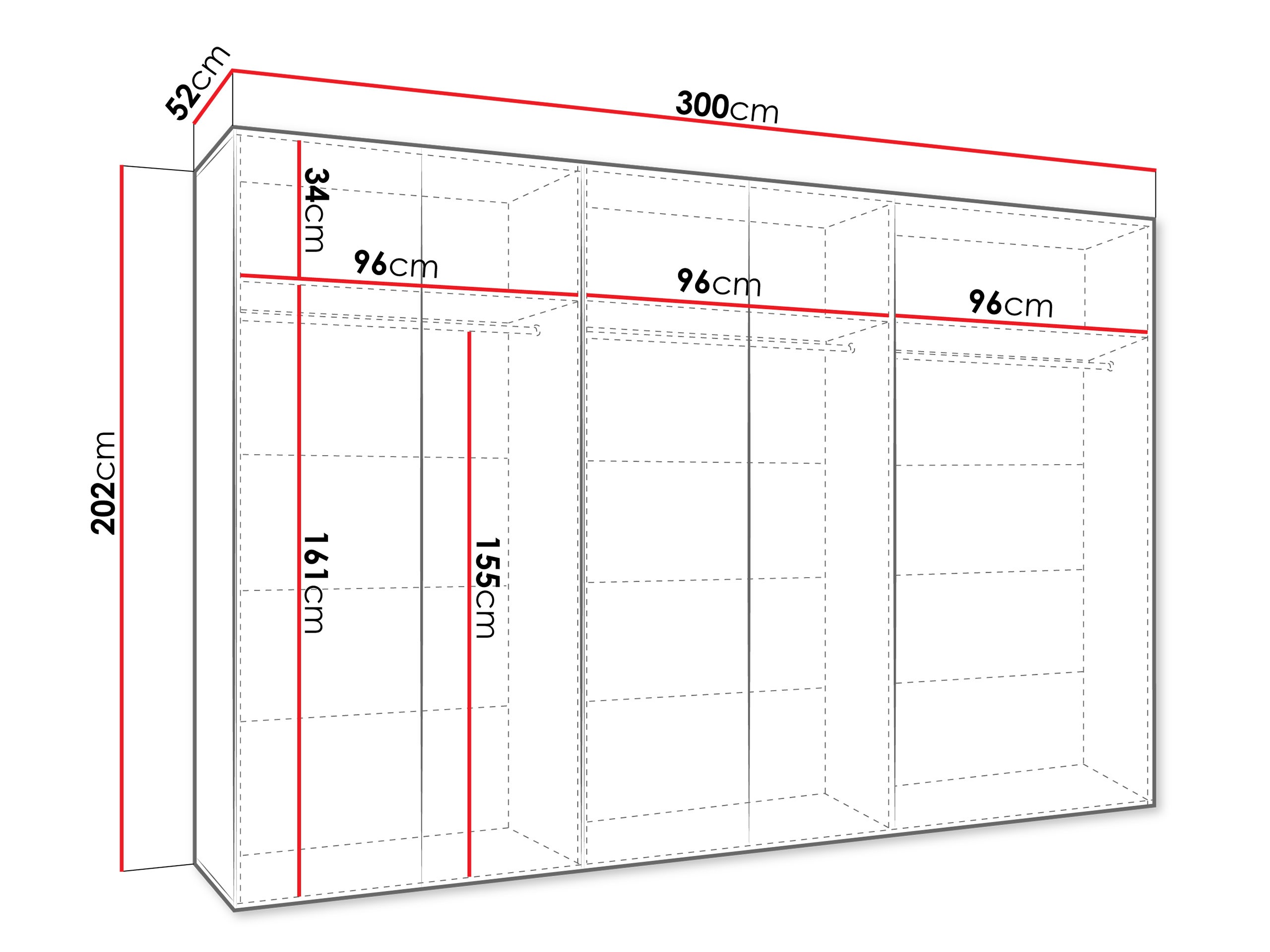 Dulap Hartford 599 (Negru)