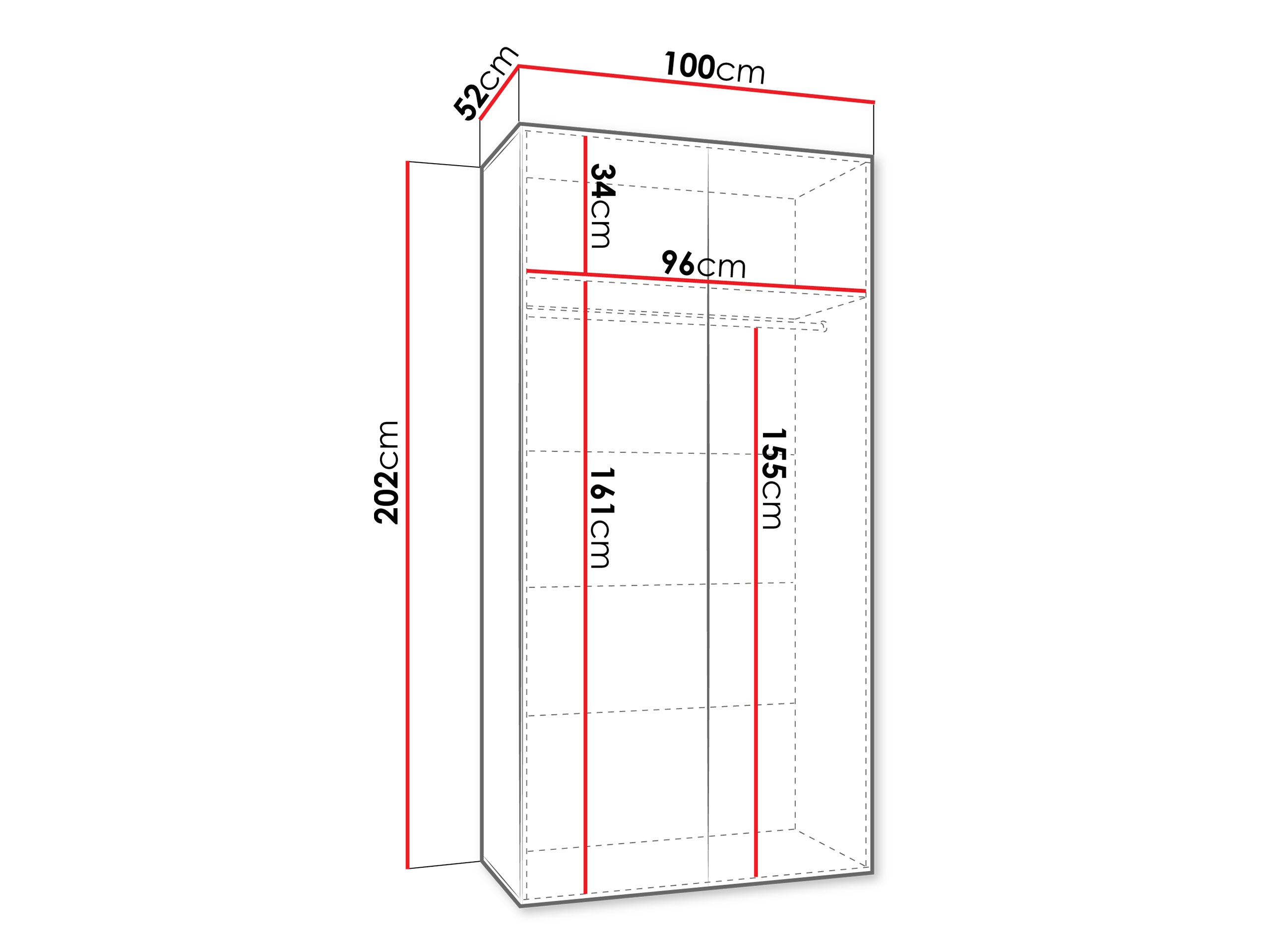 Dulap Hartford 600 (Negru)