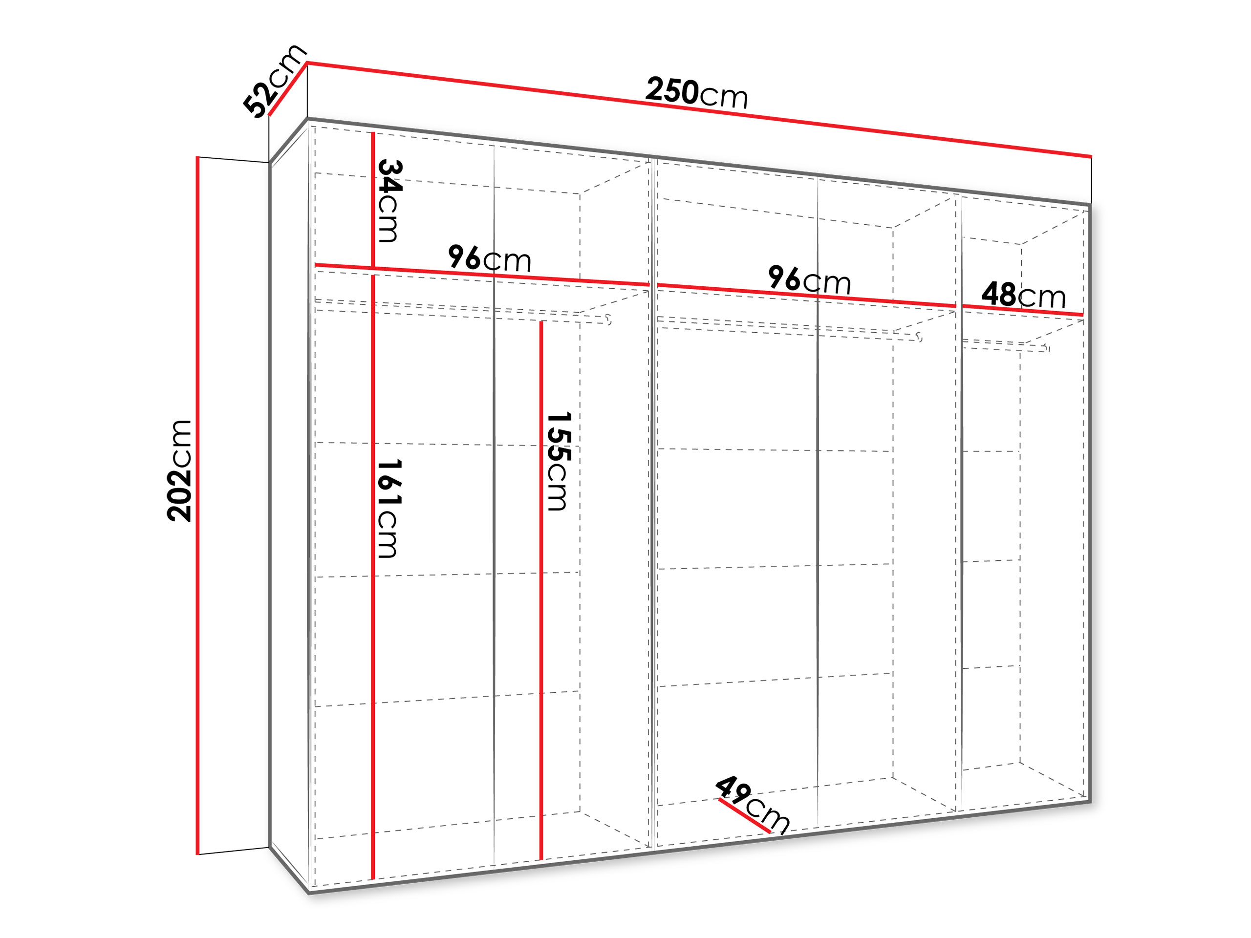 Dulap Hartford 606 (Negru)