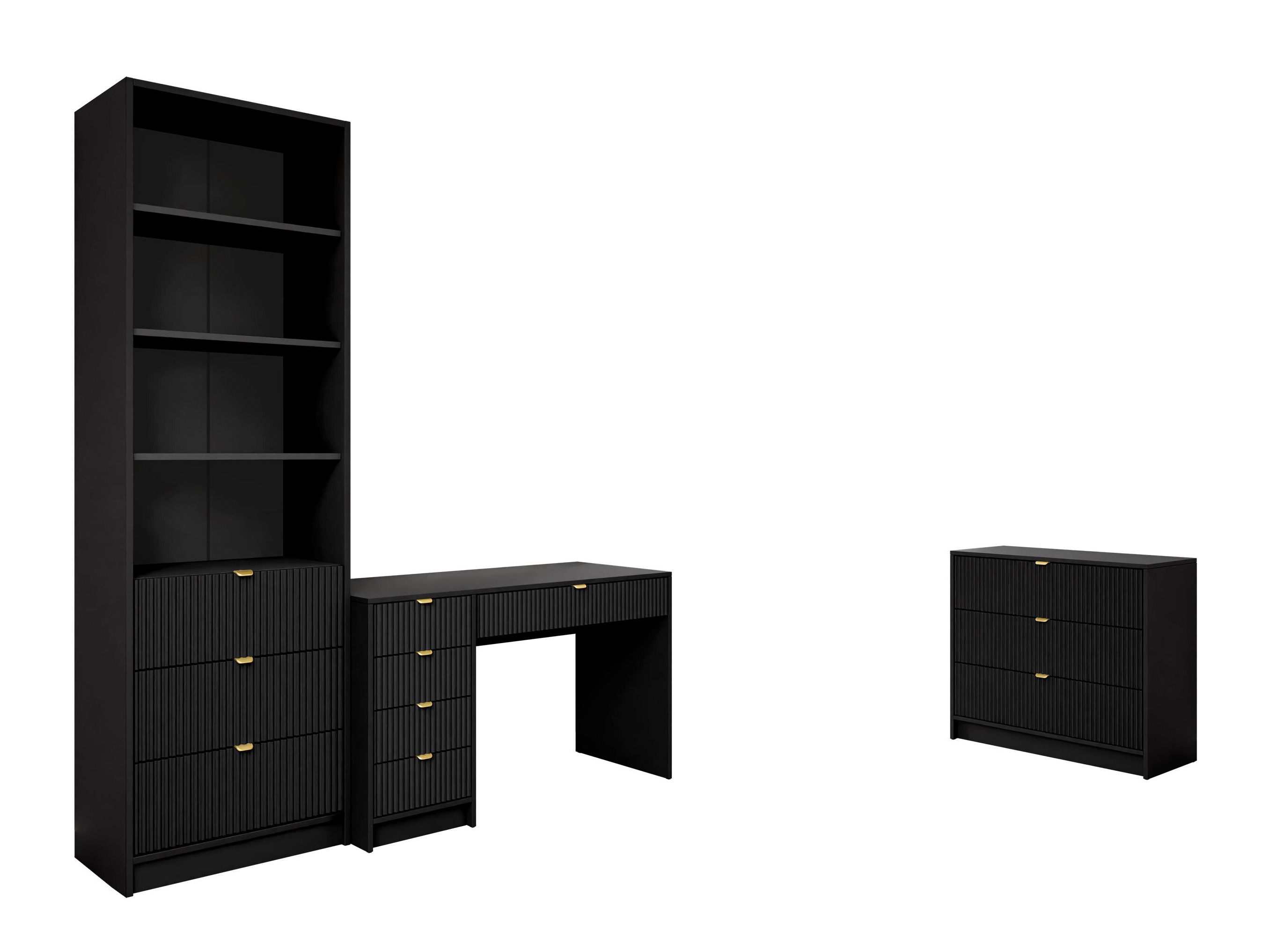 Set birou acasă Comfivo Papilio V (Negru)