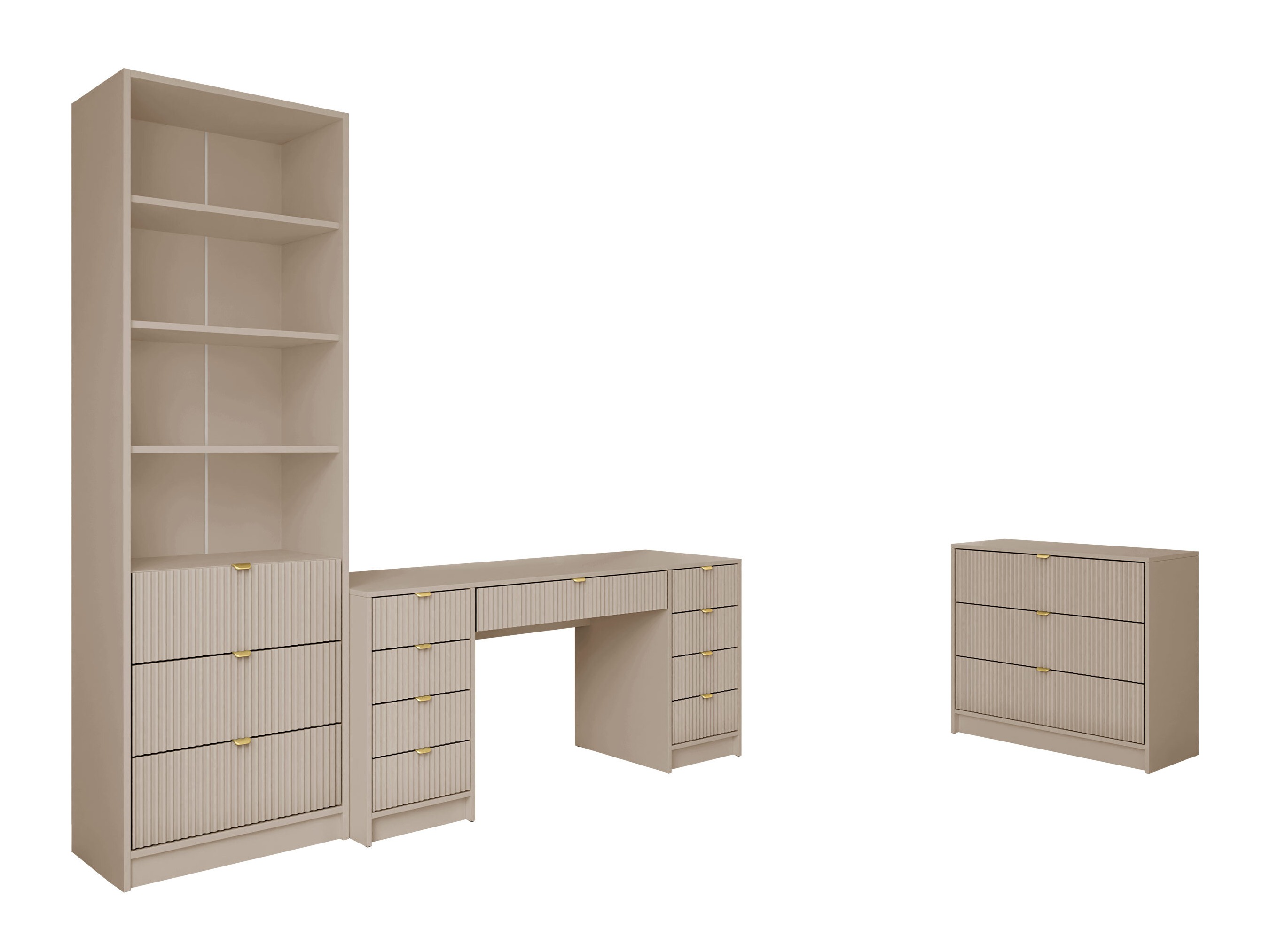 Set birou acasă Comfivo Papilio VI (Bej)