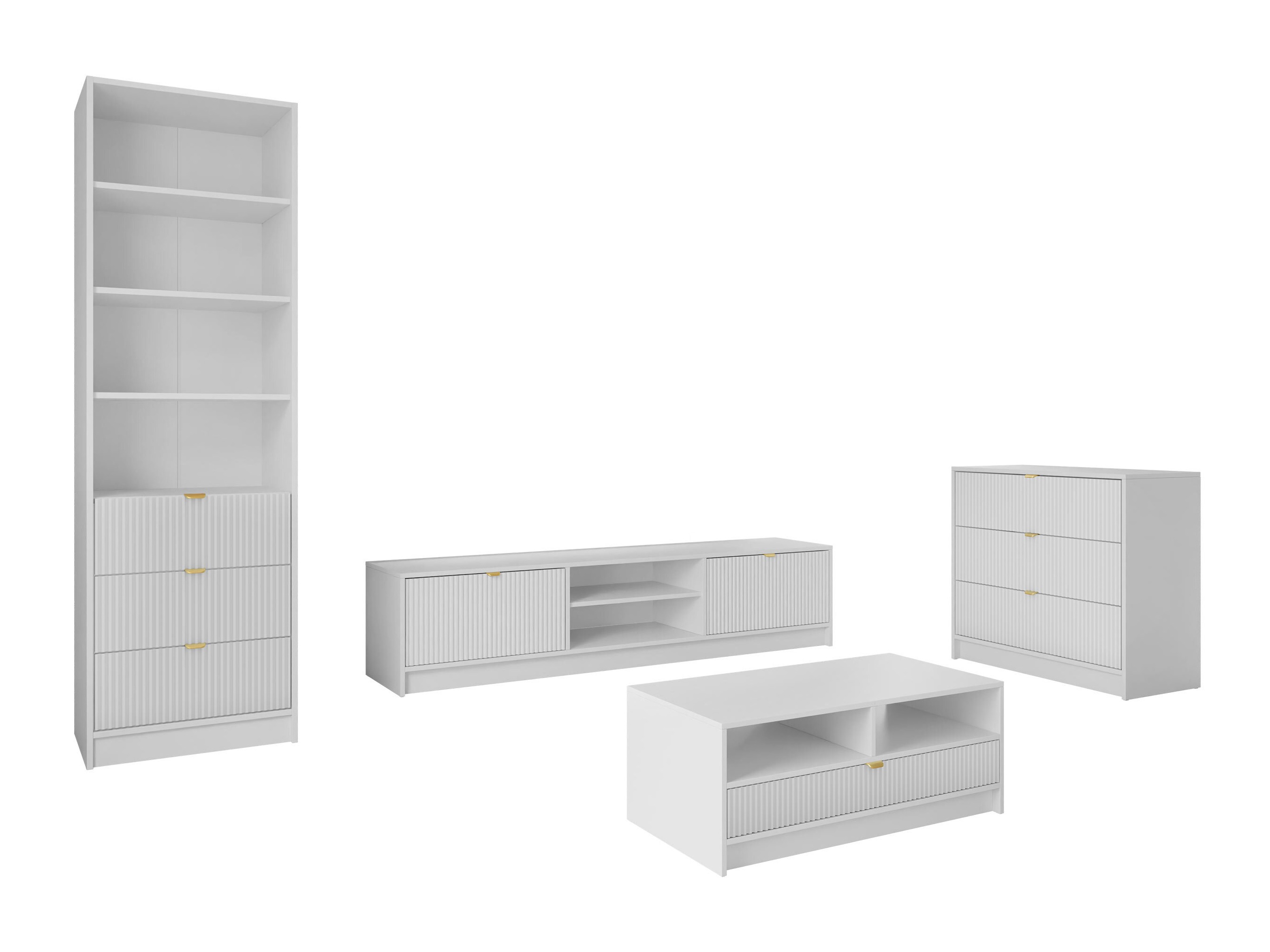 Set de living Comfivo Papilio VII (Alb)