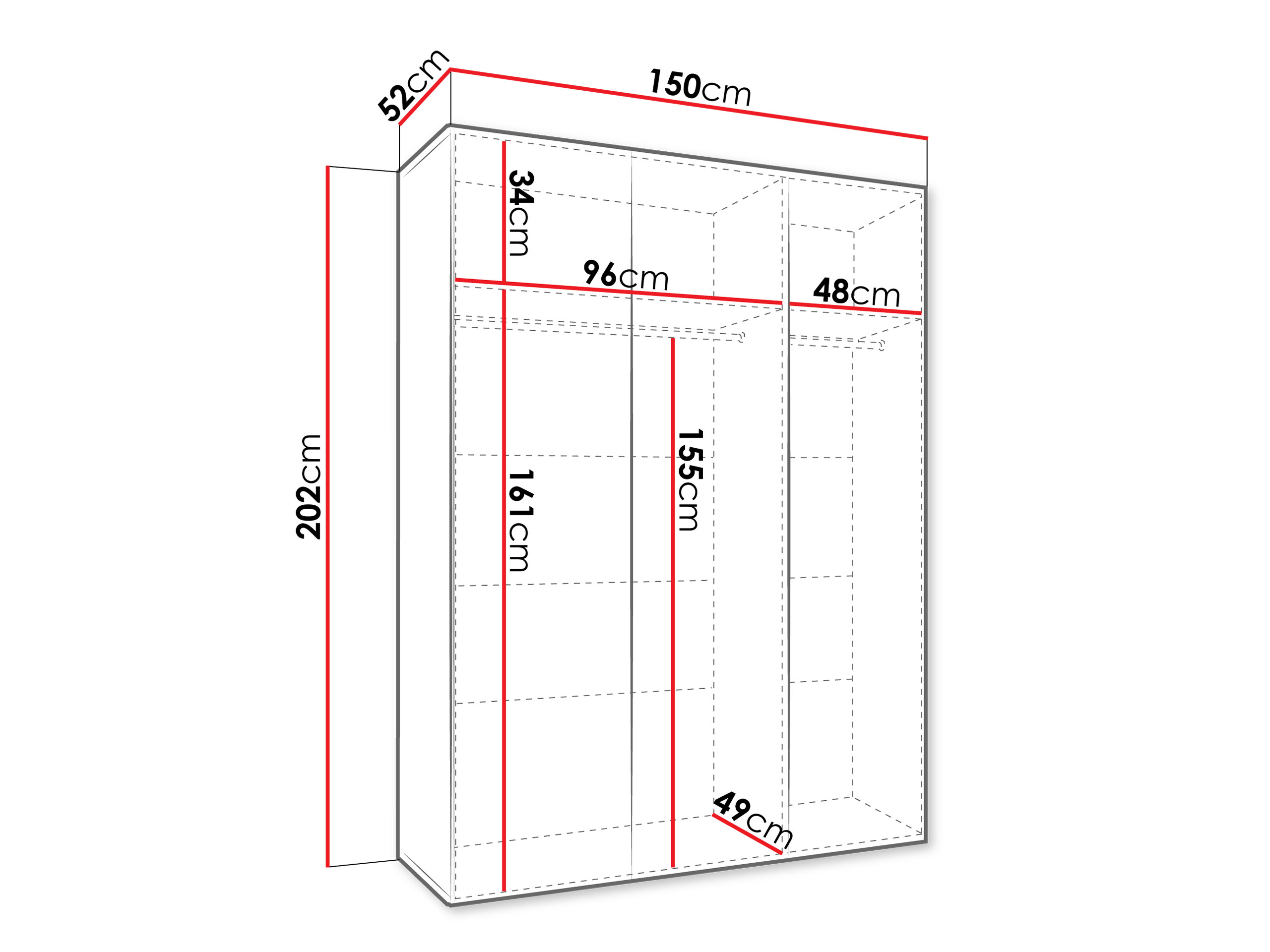 Dulap Hartford 624 (Negru)