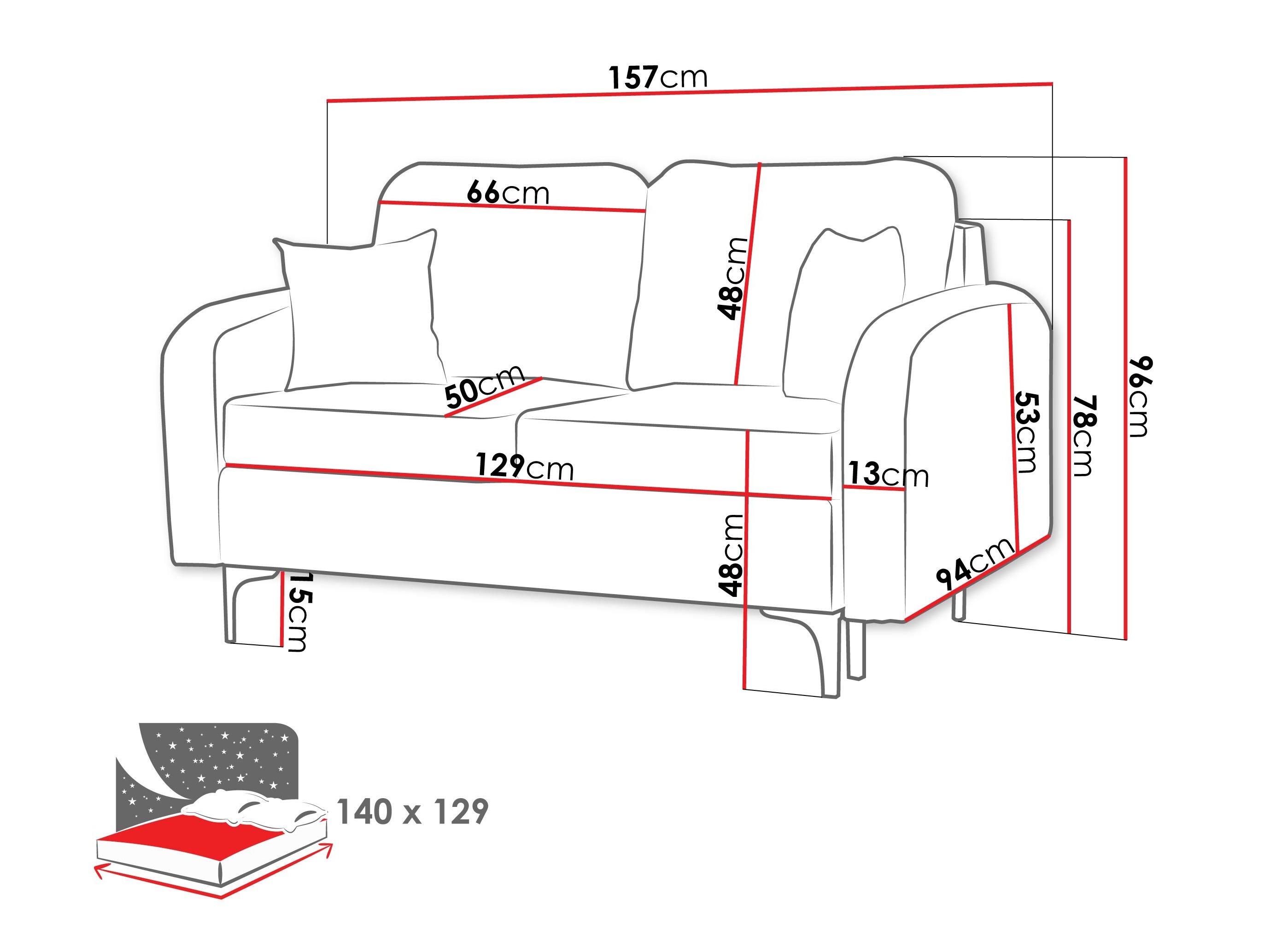 Canapea extensibilă Torlua 101 (Manila 16)