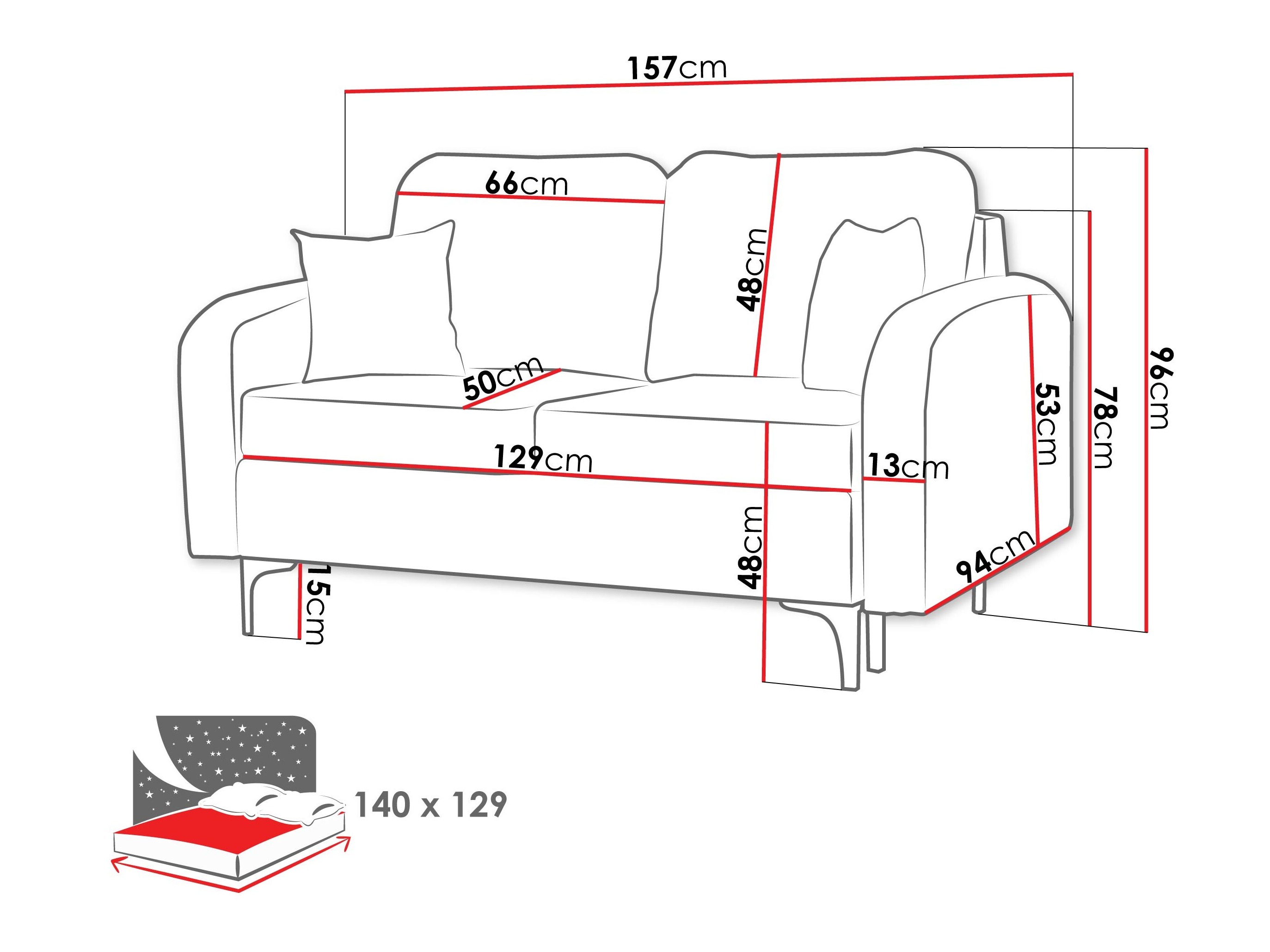 Canapea extensibilă Torlua 101 (Manila 19)