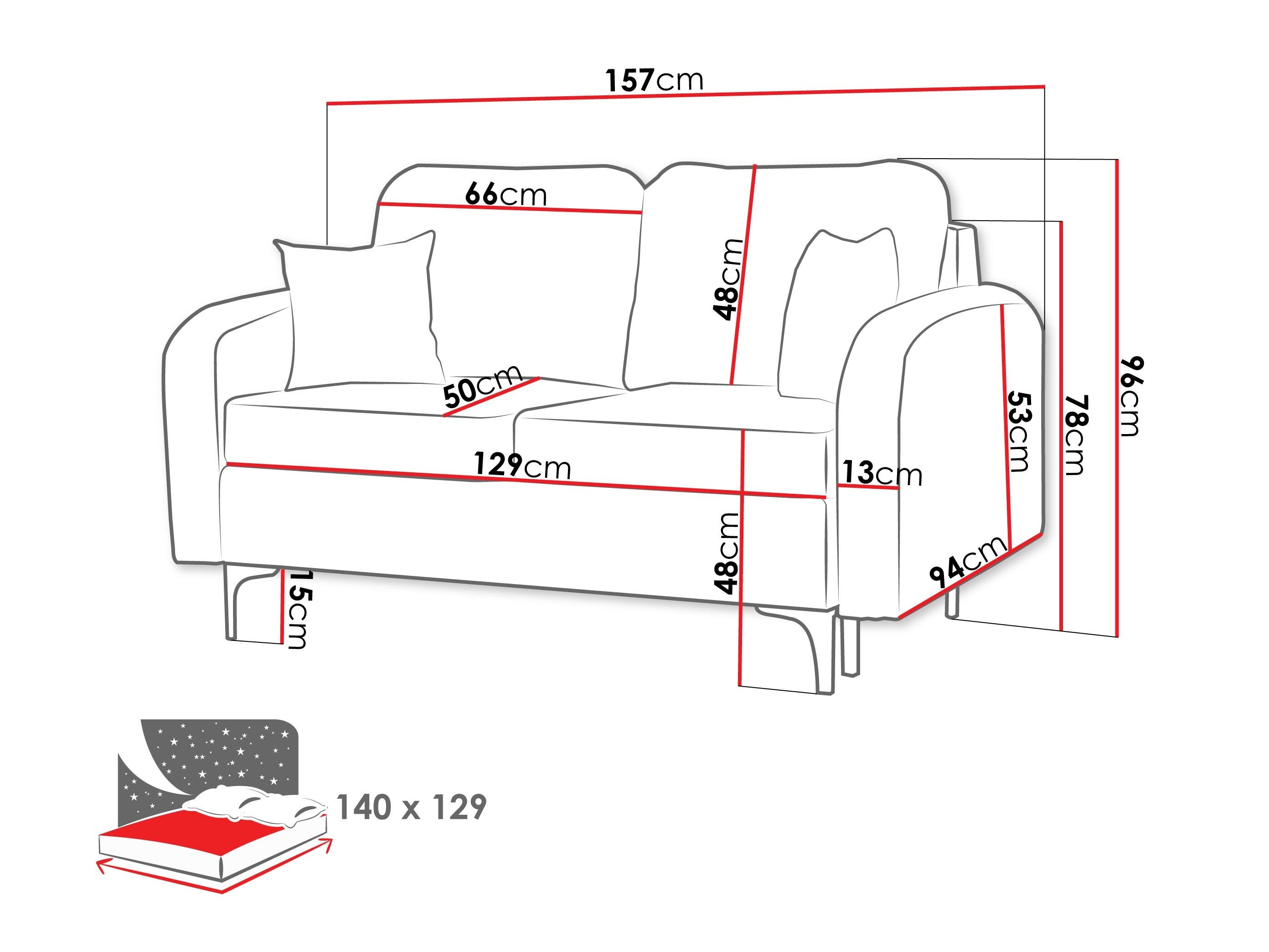 Canapea extensibilă Torlua 101 (Manila 29)