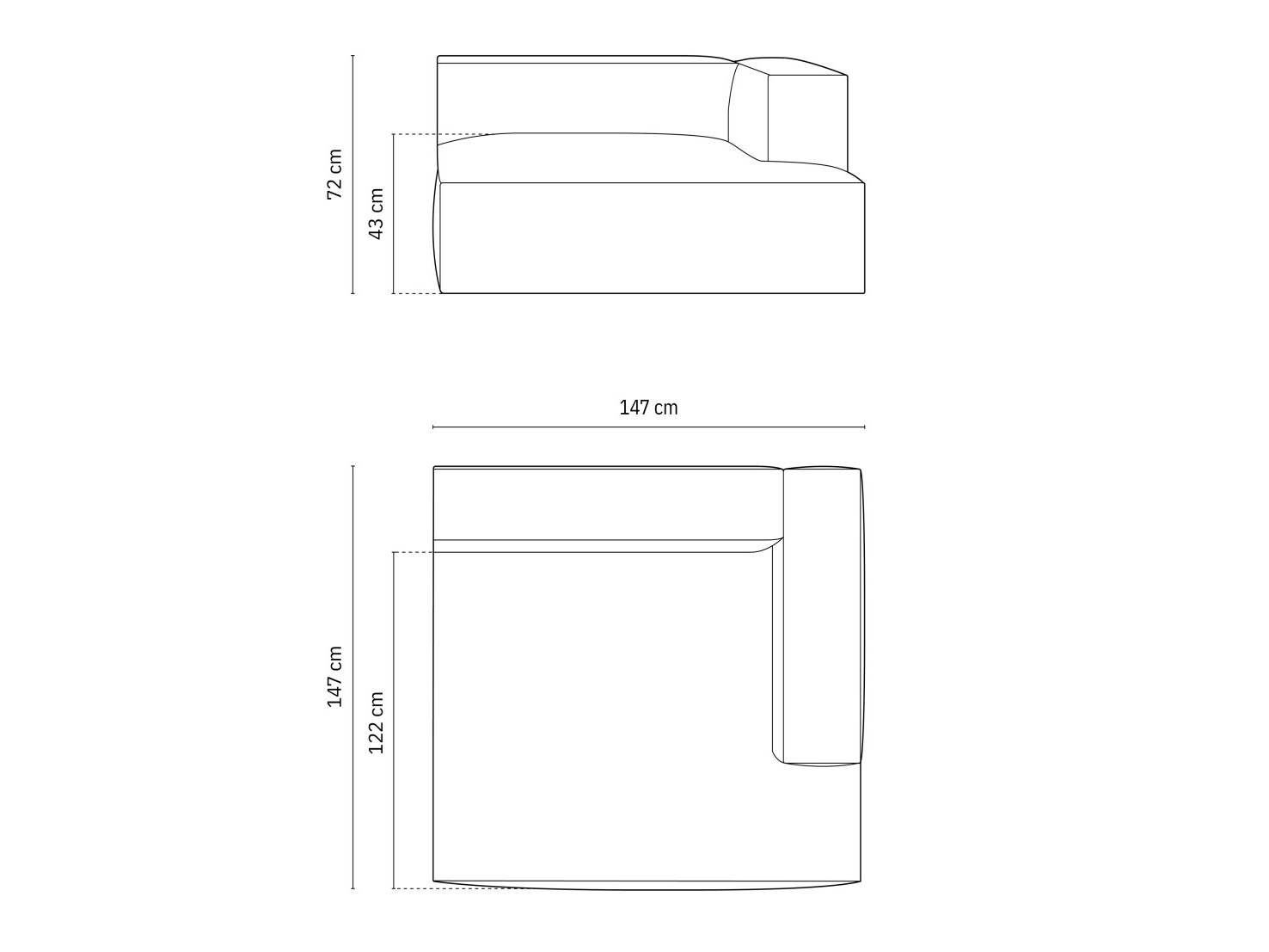 Sistem modular de șezut Sonsore 105 (Monet Anthracite)