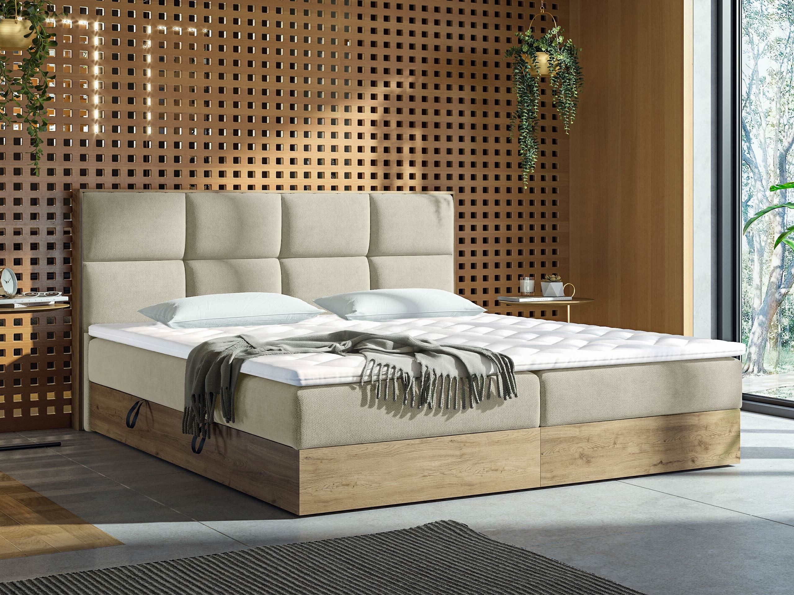 Pat boxspring ComfiDream Miraena (Stejar auriu + Soro 21)