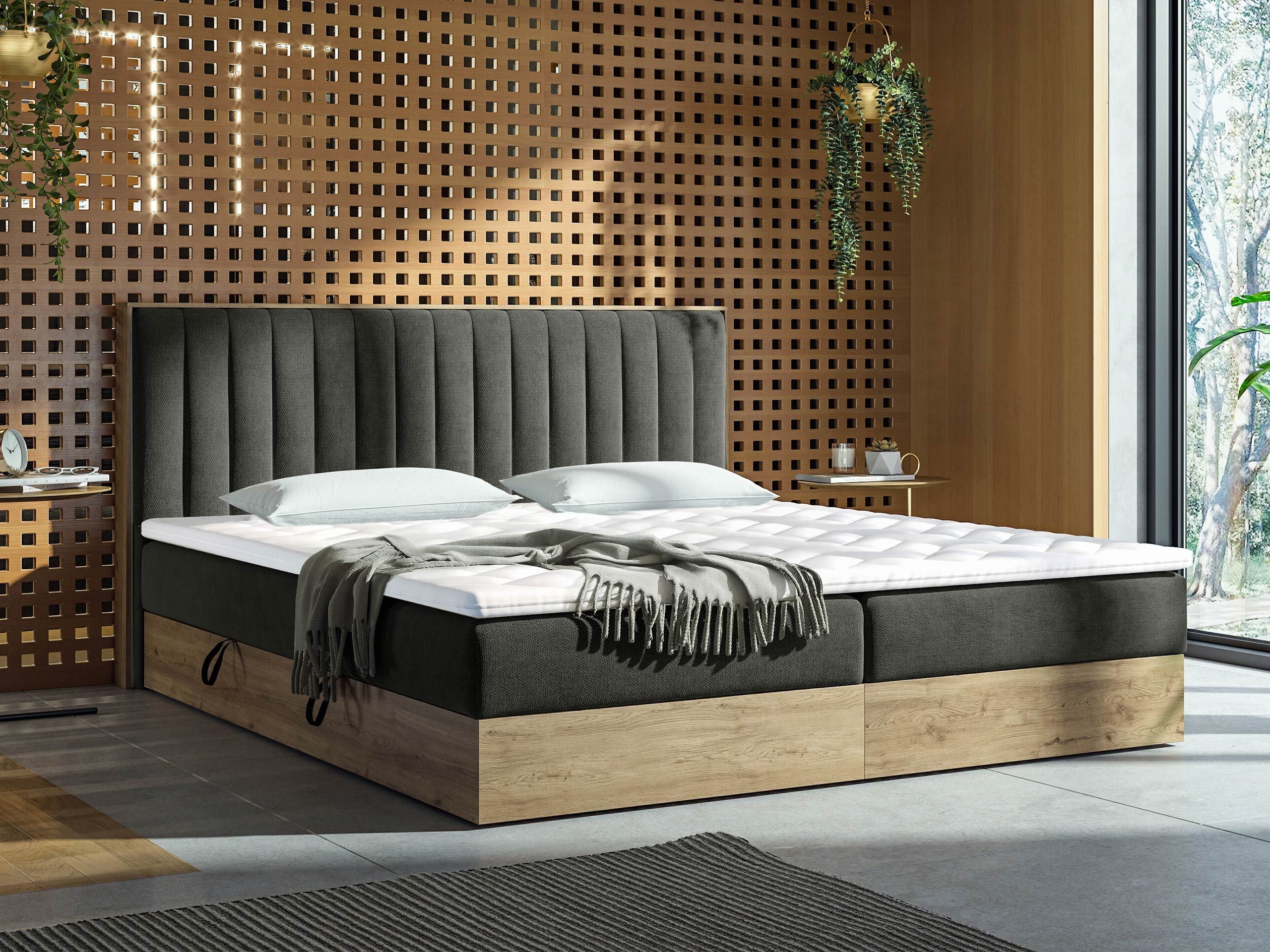 Pat boxspring ComfiDream Odelra (Stejar auriu + Soro 24)