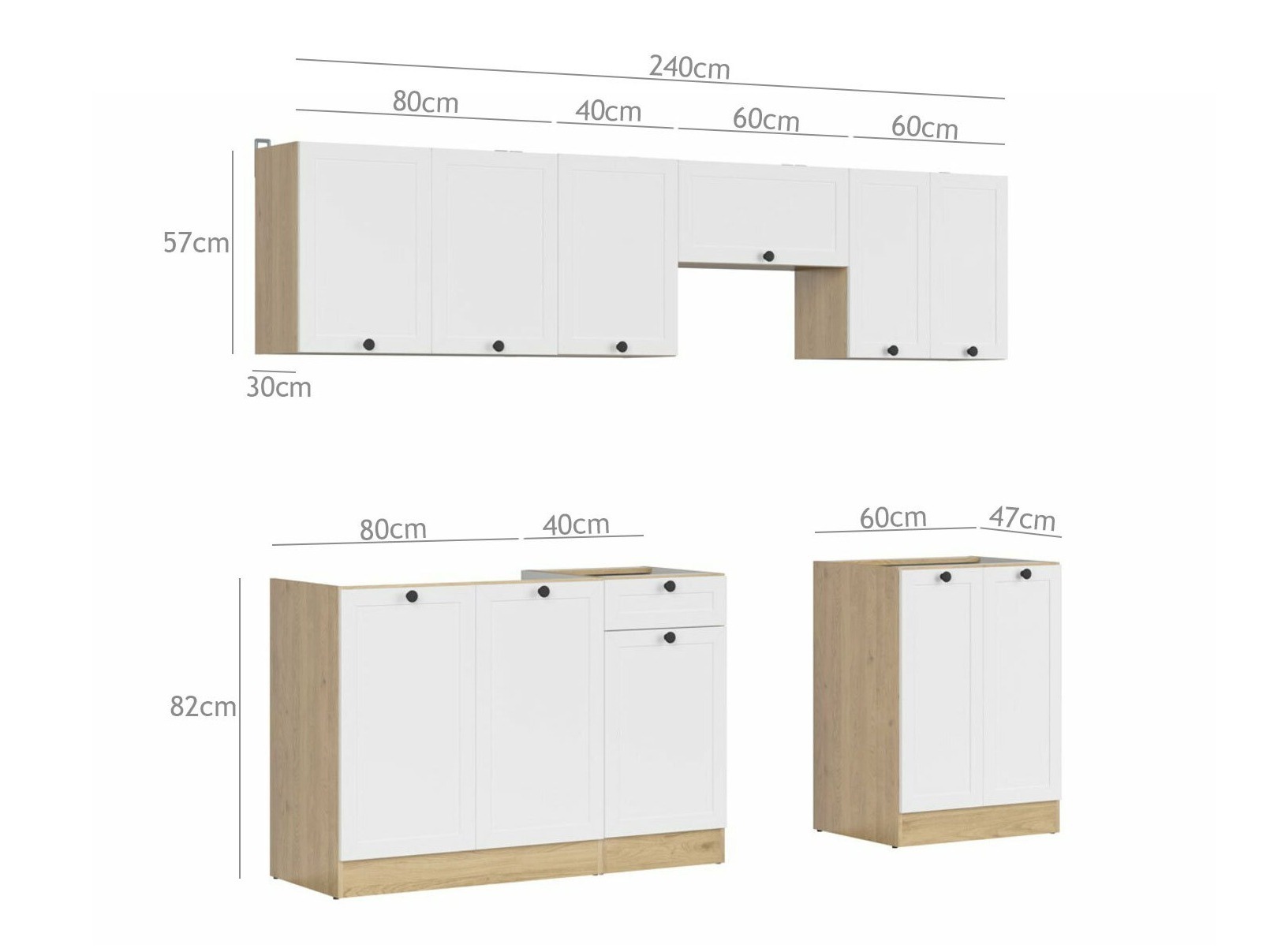 Set de bucătărie modular Classic White 119