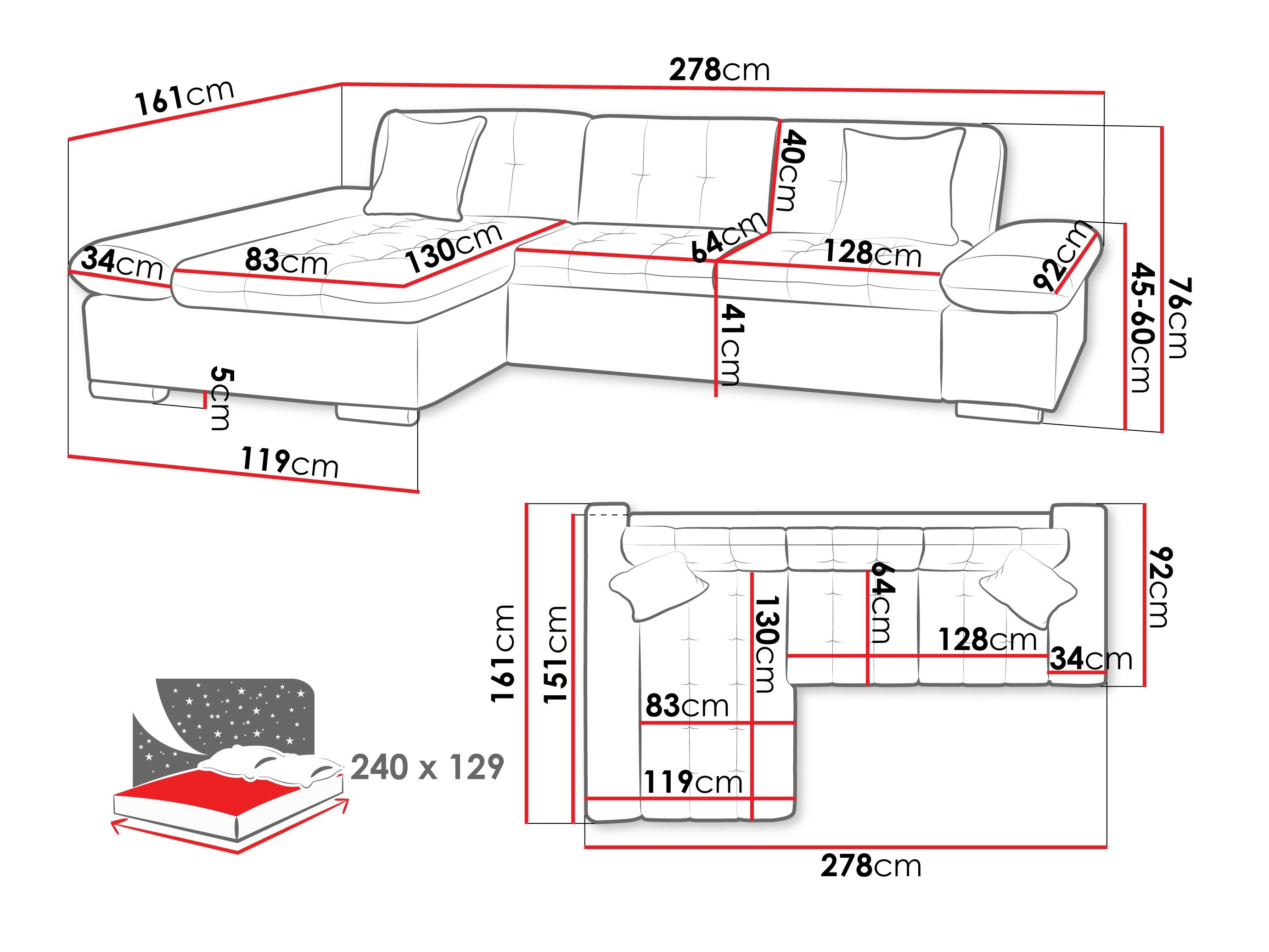 Colțar Comfivo Sanitas I (Lumo 55)