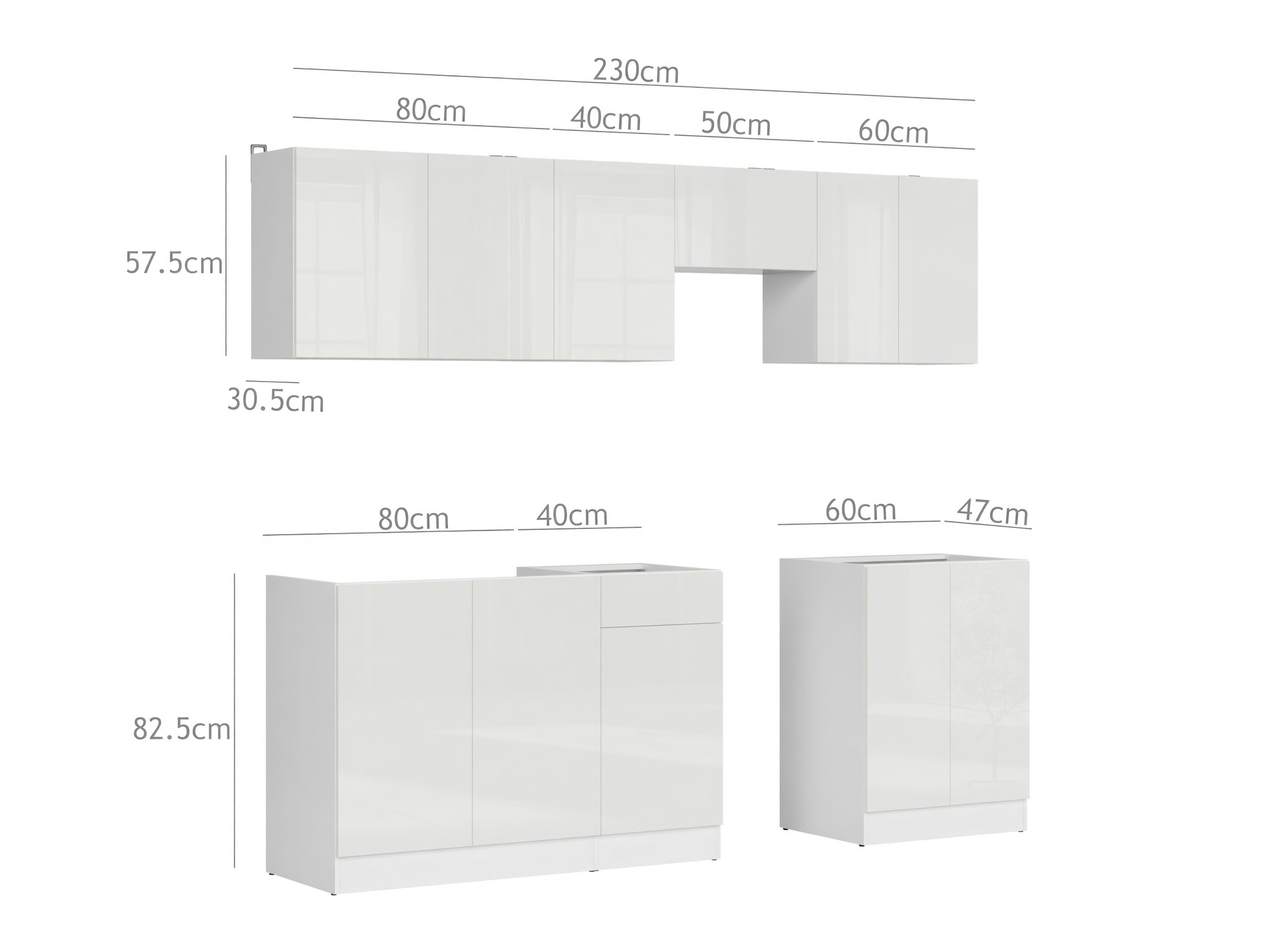 Set de bucătărie modular Classic Grey 119