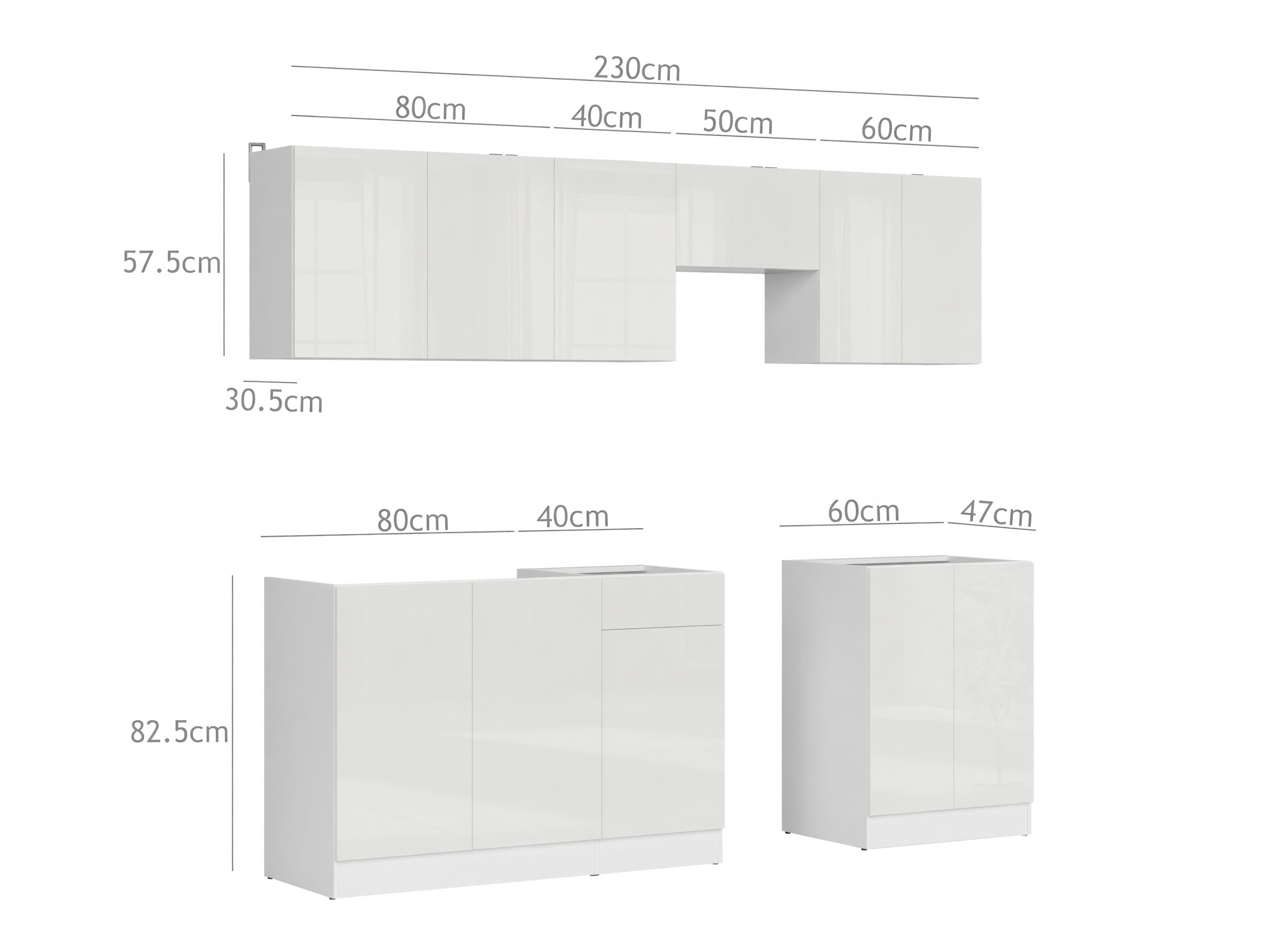 Set de bucătărie modular Classic White 120