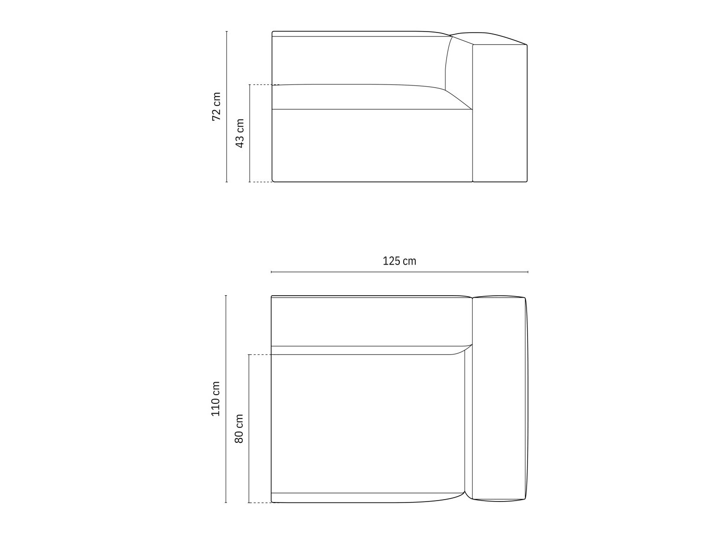Sistem modular de șezut Sonsore 106 (Monet Anthracite)