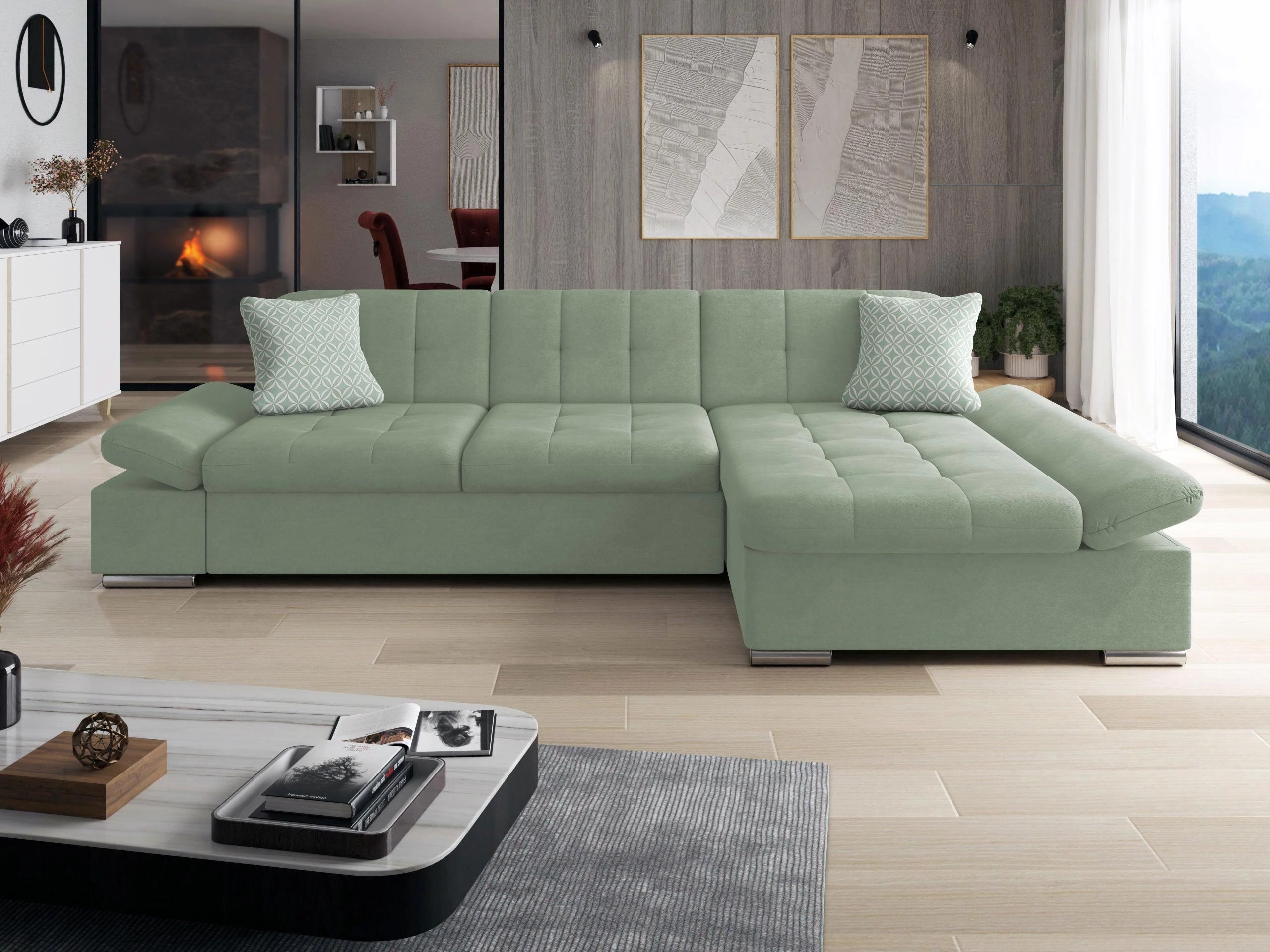 Colțar Comfivo Sanitas I (Uttario Velvet 2954 + Evo 29)