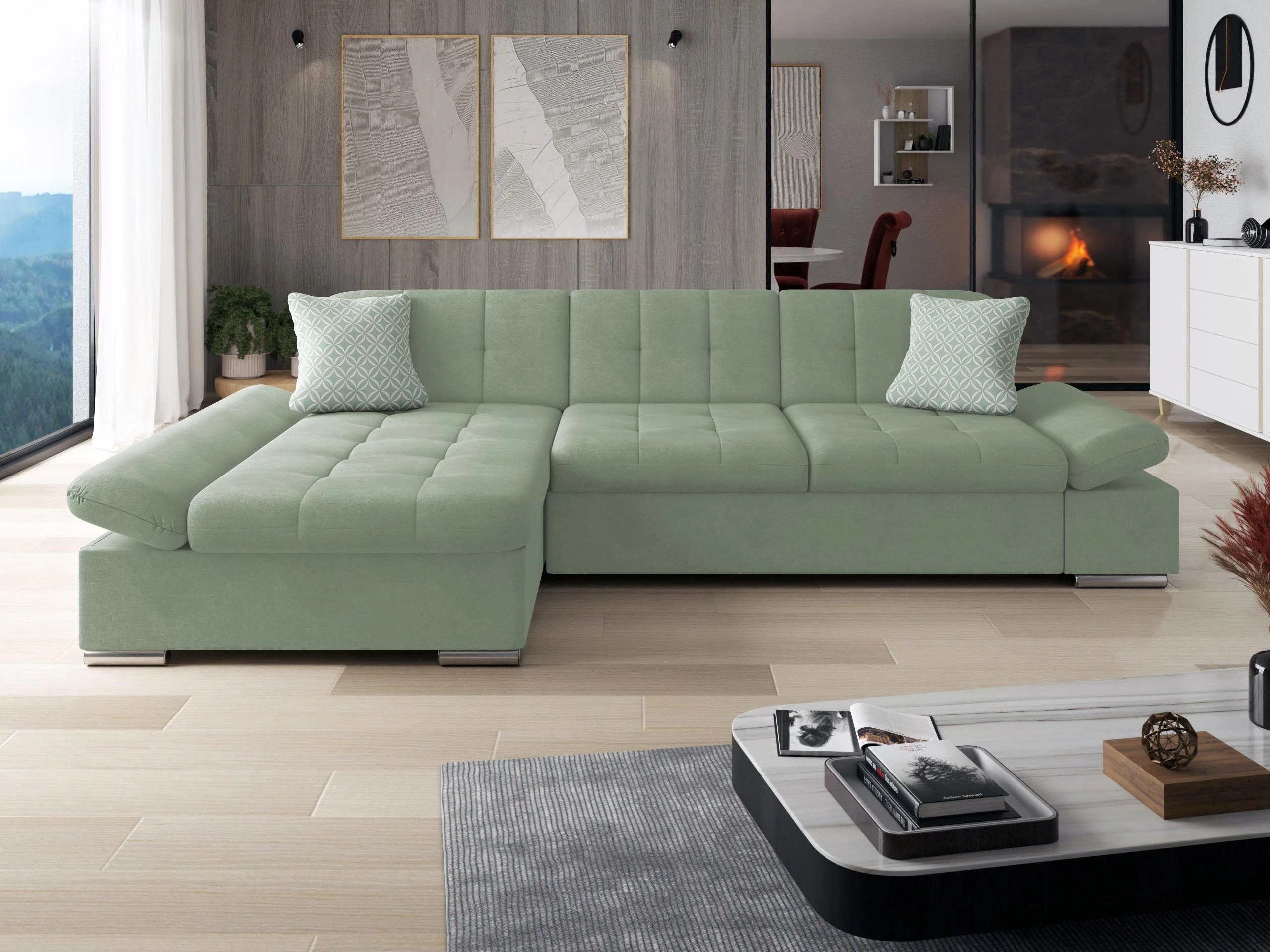 Colțar Comfivo Serenitas (Uttario Velvet 2954 + Evo 29)