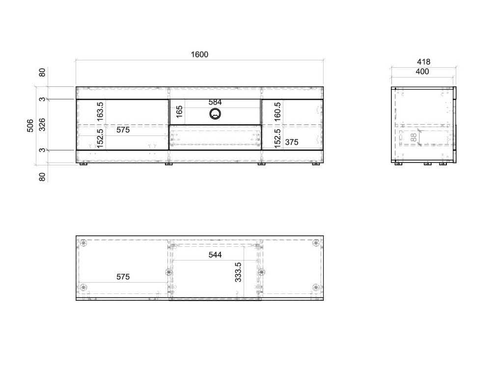 Comodă TV Orlcali 100