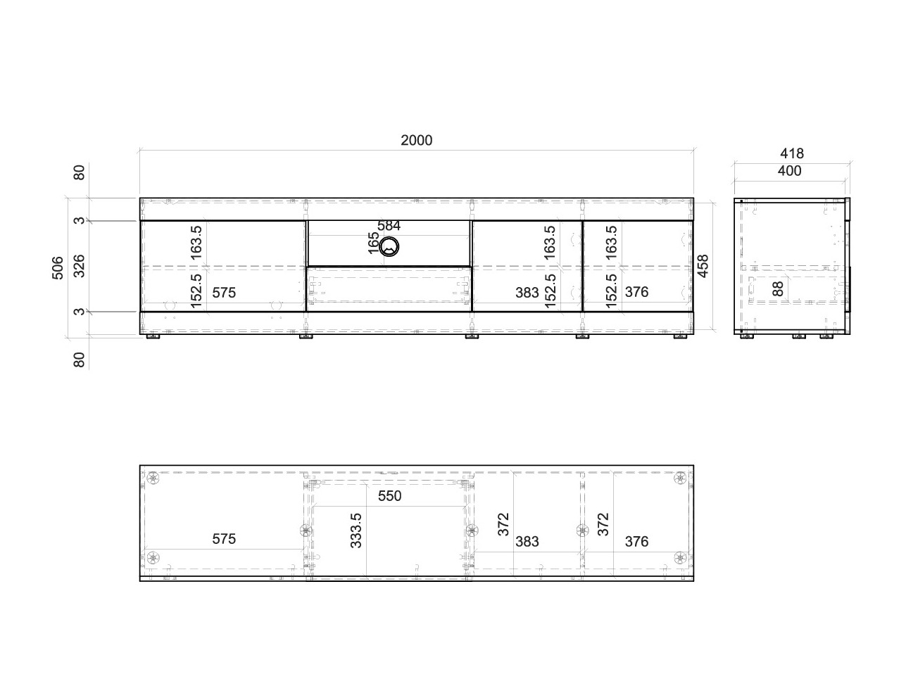 Comodă TV Orlcali 101