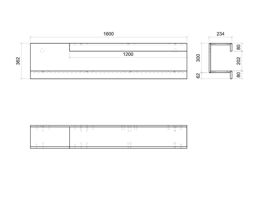 Raft de perete Orlcali 104