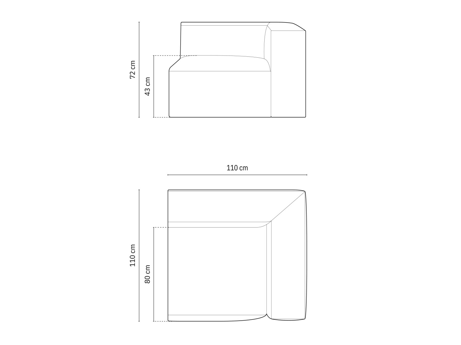 Sistem modular de șezut Sonsore 111 (Monet Silver)