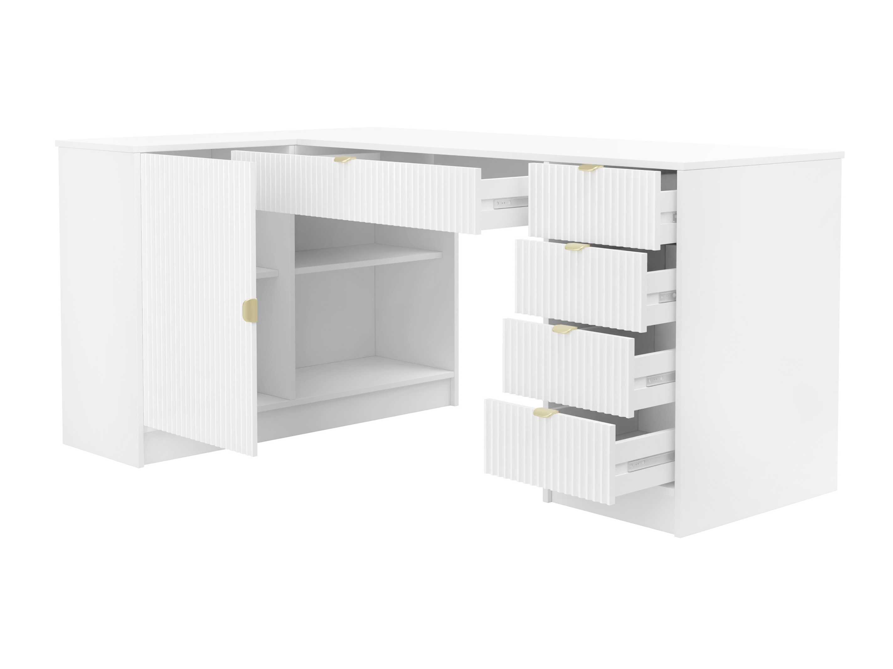 Birou de colt Comfivo Larmire 127 (Nuc)