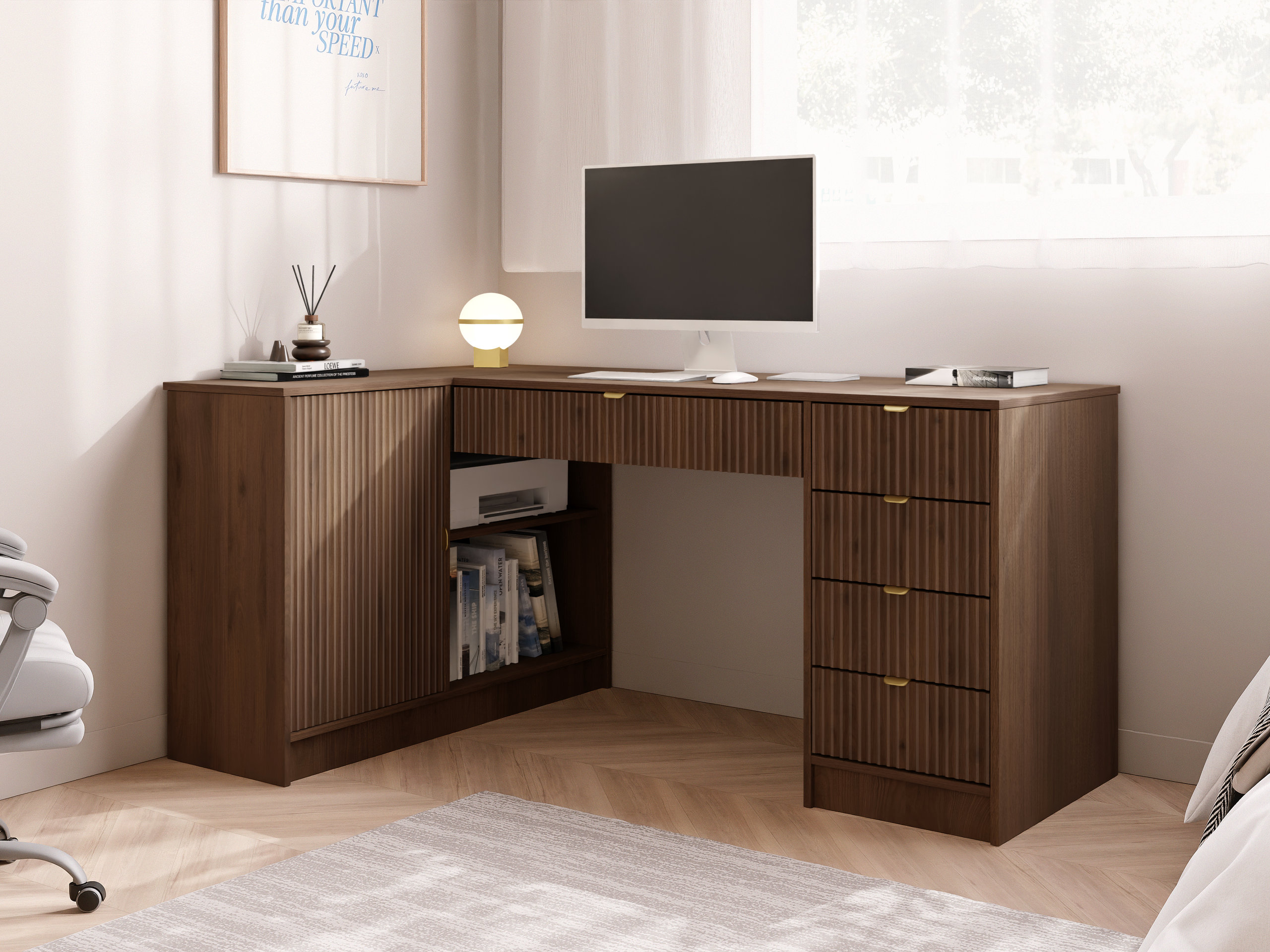 Birou de colt Comfivo Papilio II (Nuc)