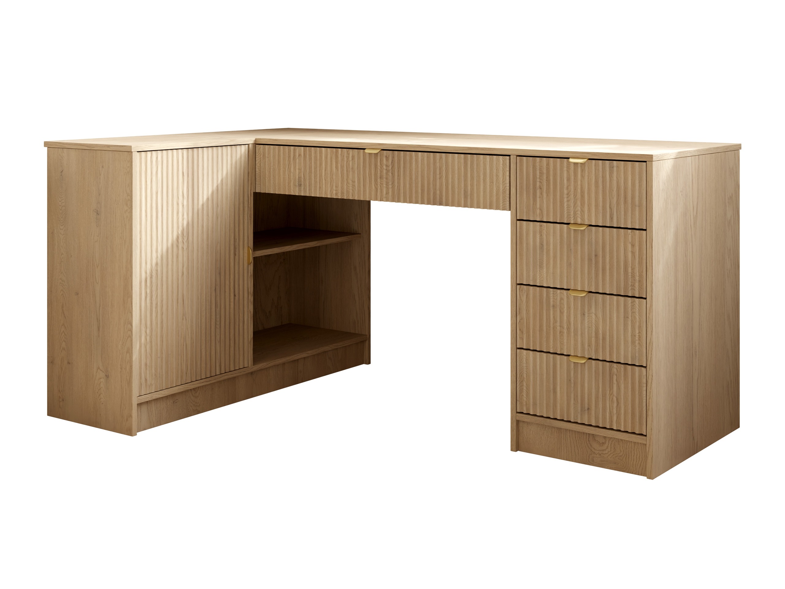 Birou de colt Comfivo Papilio II (Stejar)