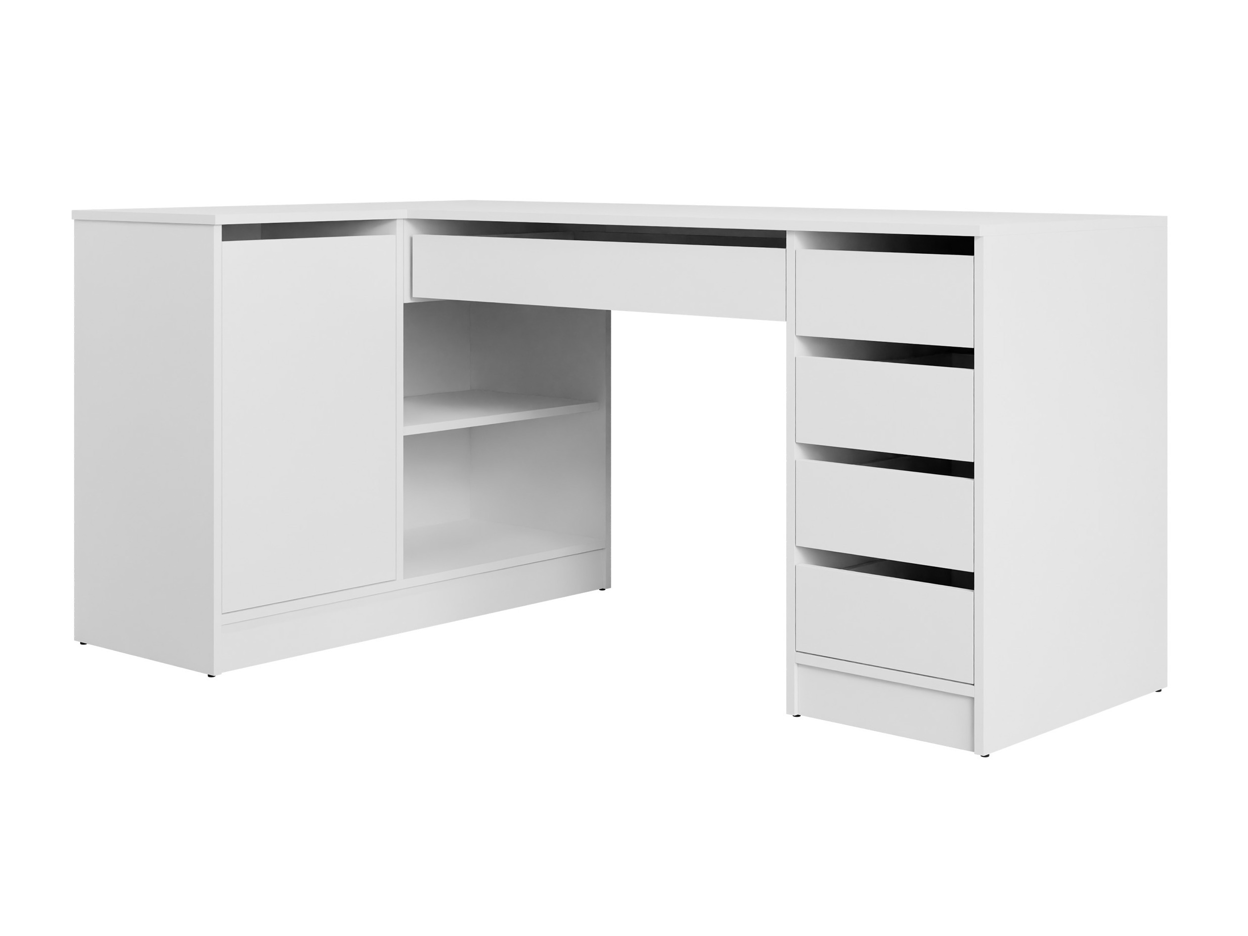 Birou de colt Comfivo Terros III (Alb)