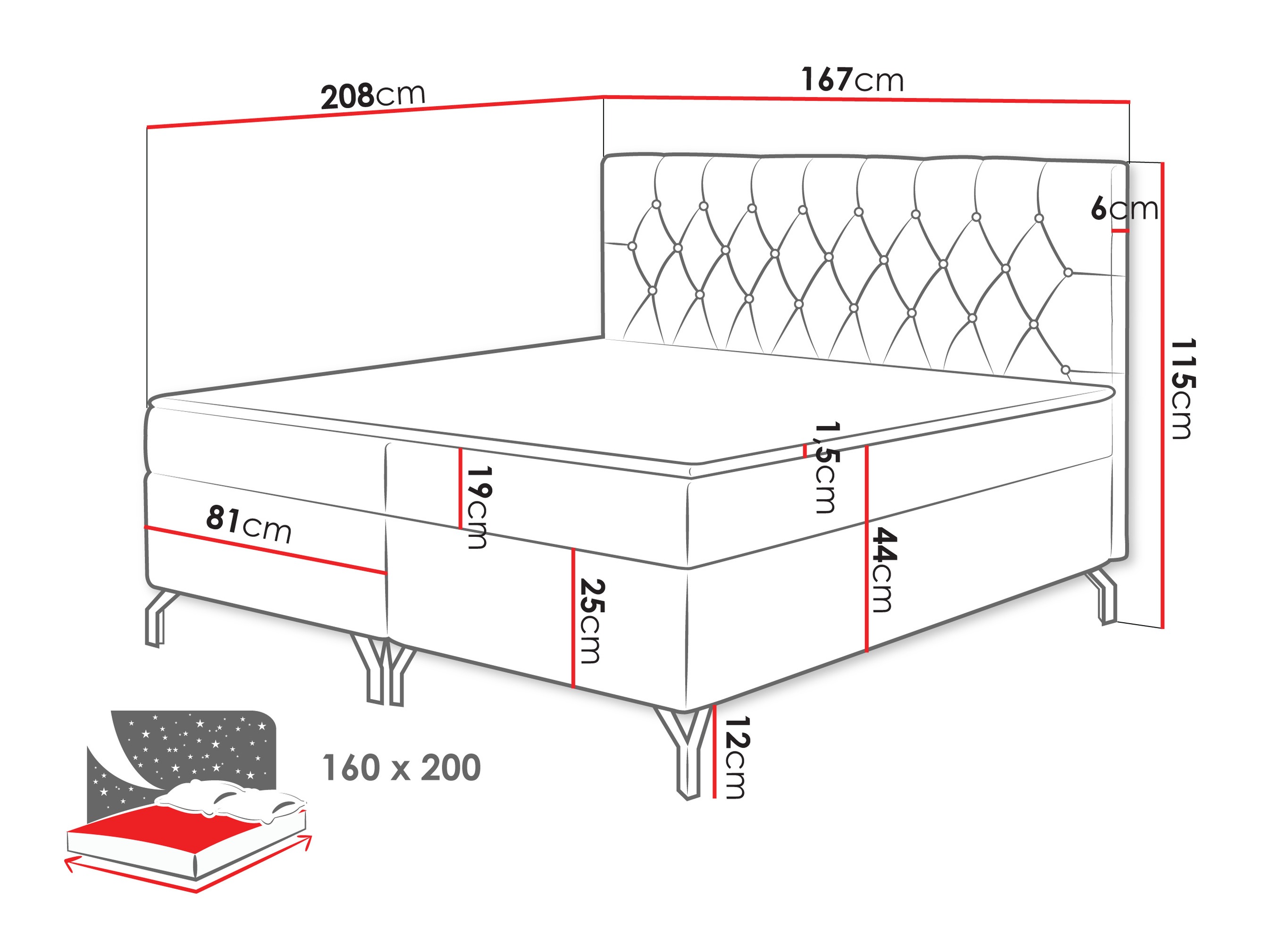 Pat boxspring Focus (Fresh 01)