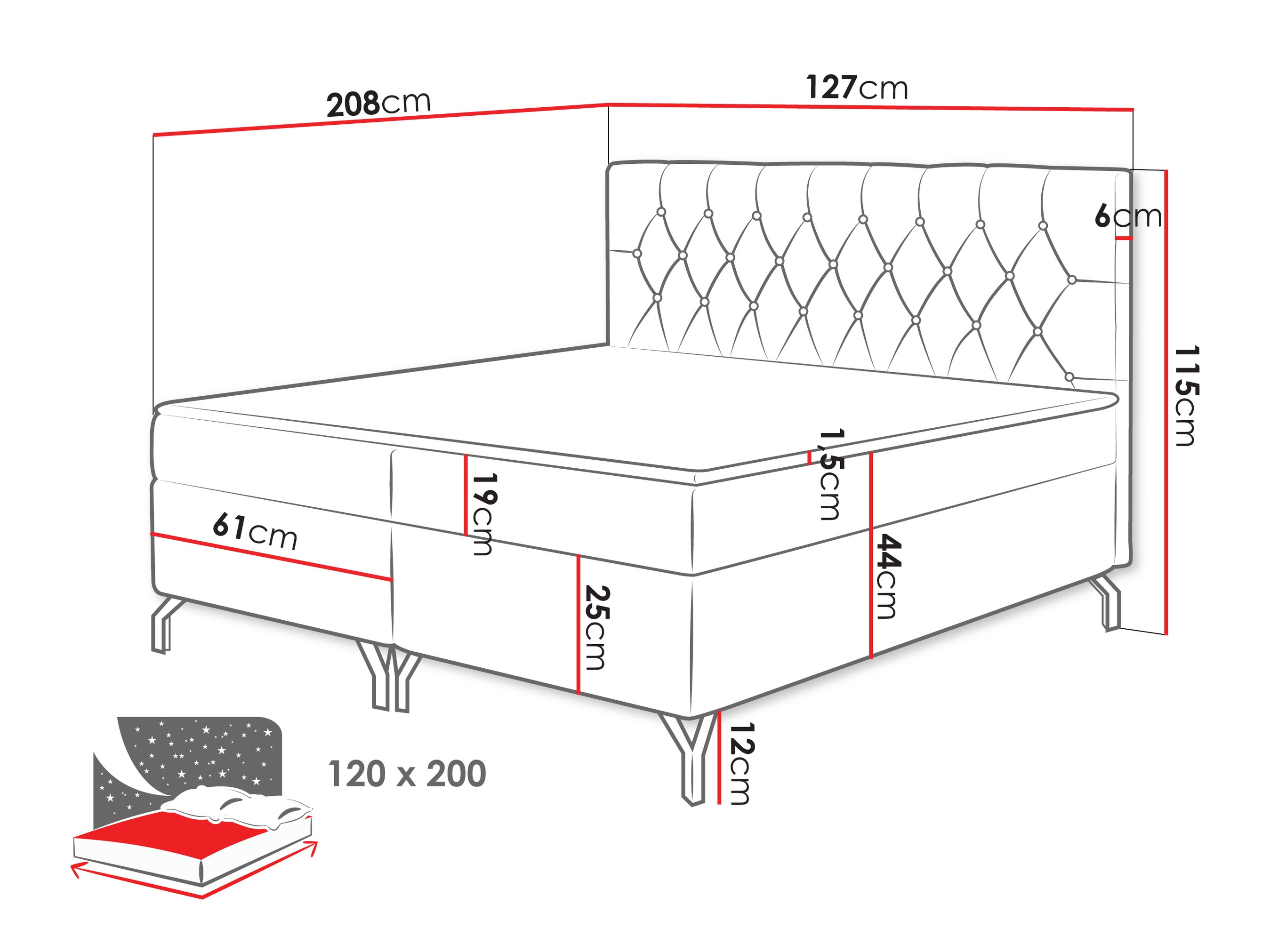Pat boxspring Focus (Fresh 09)