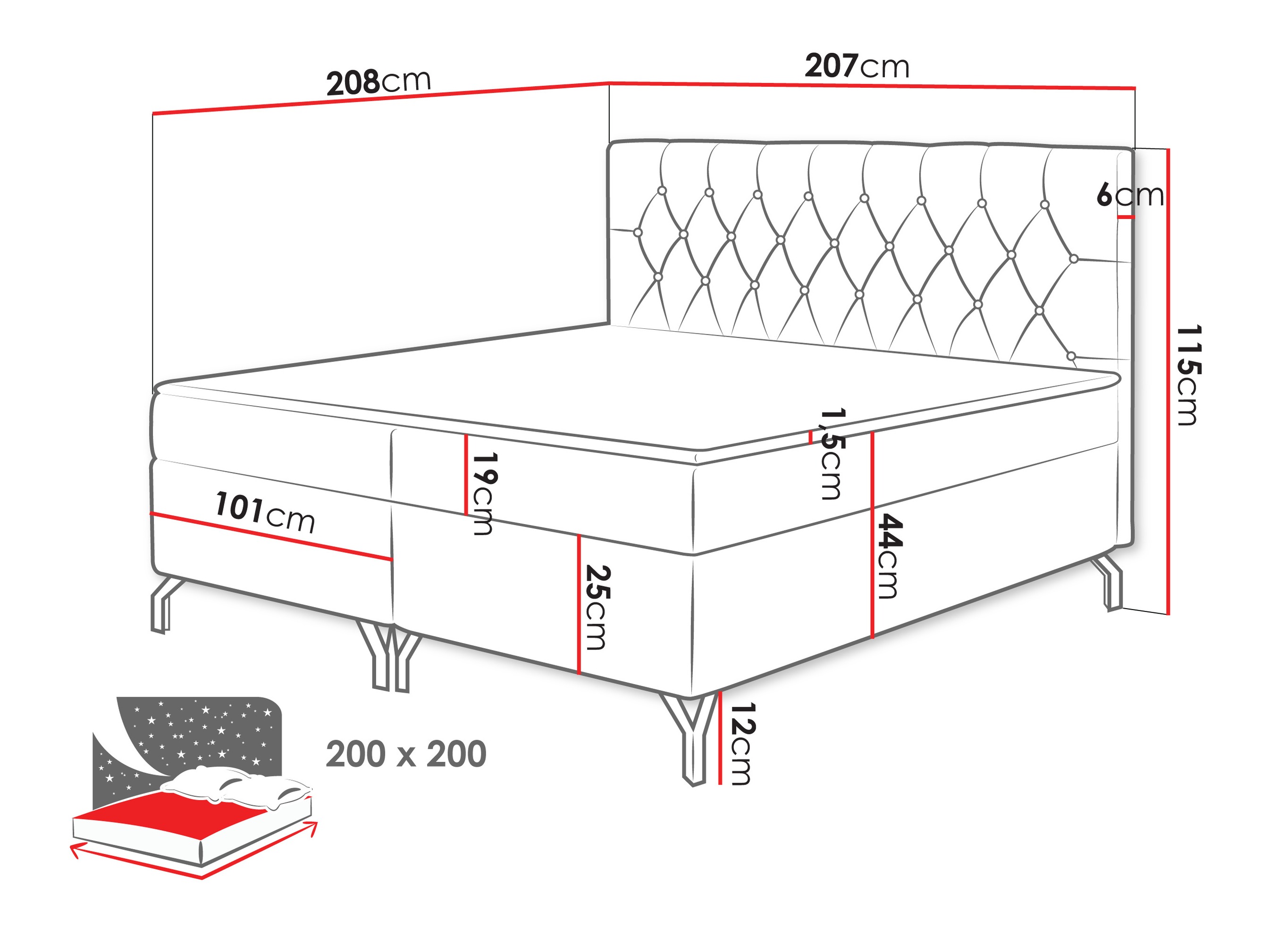 Pat boxspring Focus (Fresh 11)