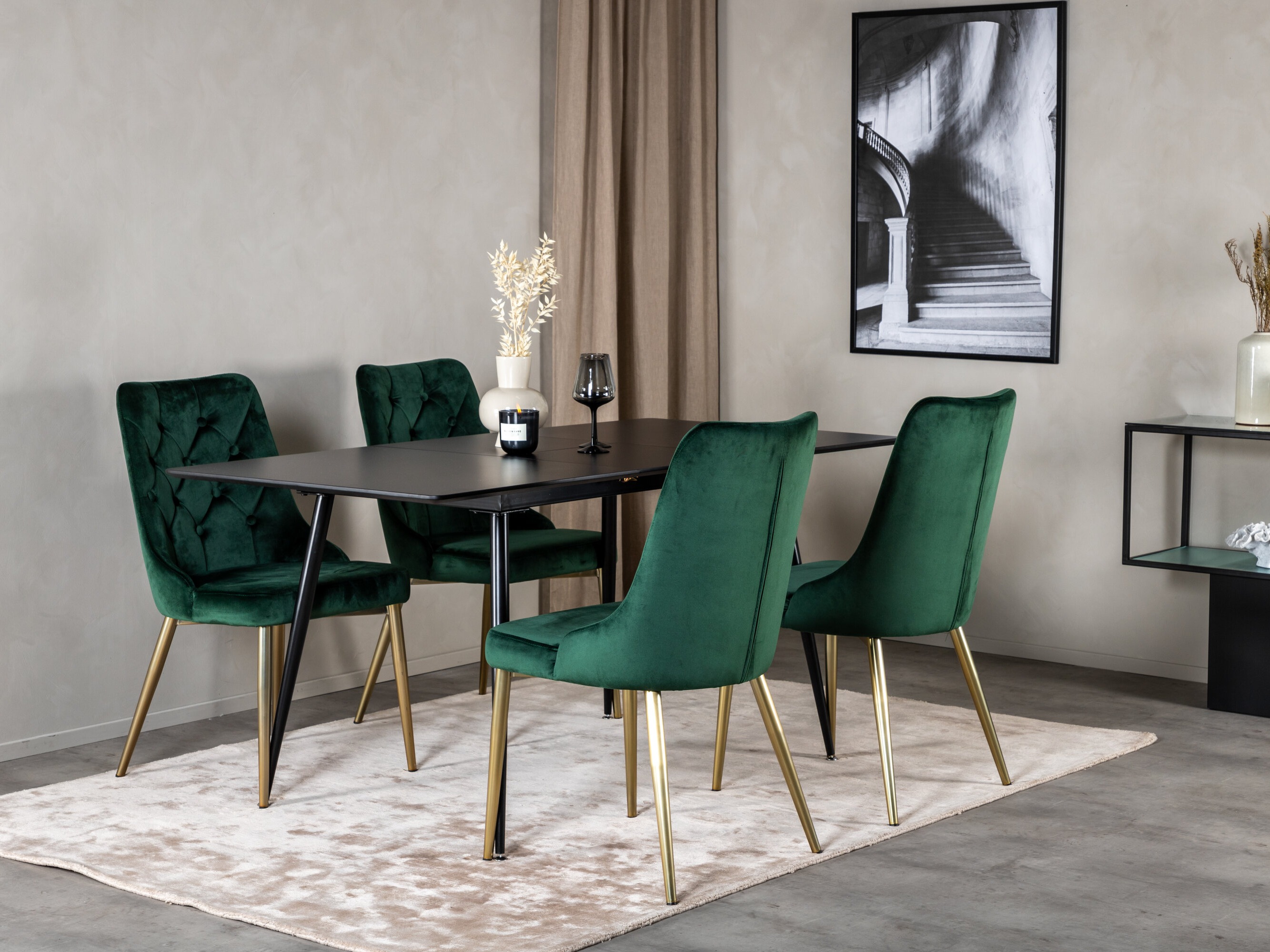 Set de mese Dallas 1522 (Verde + Auriu)