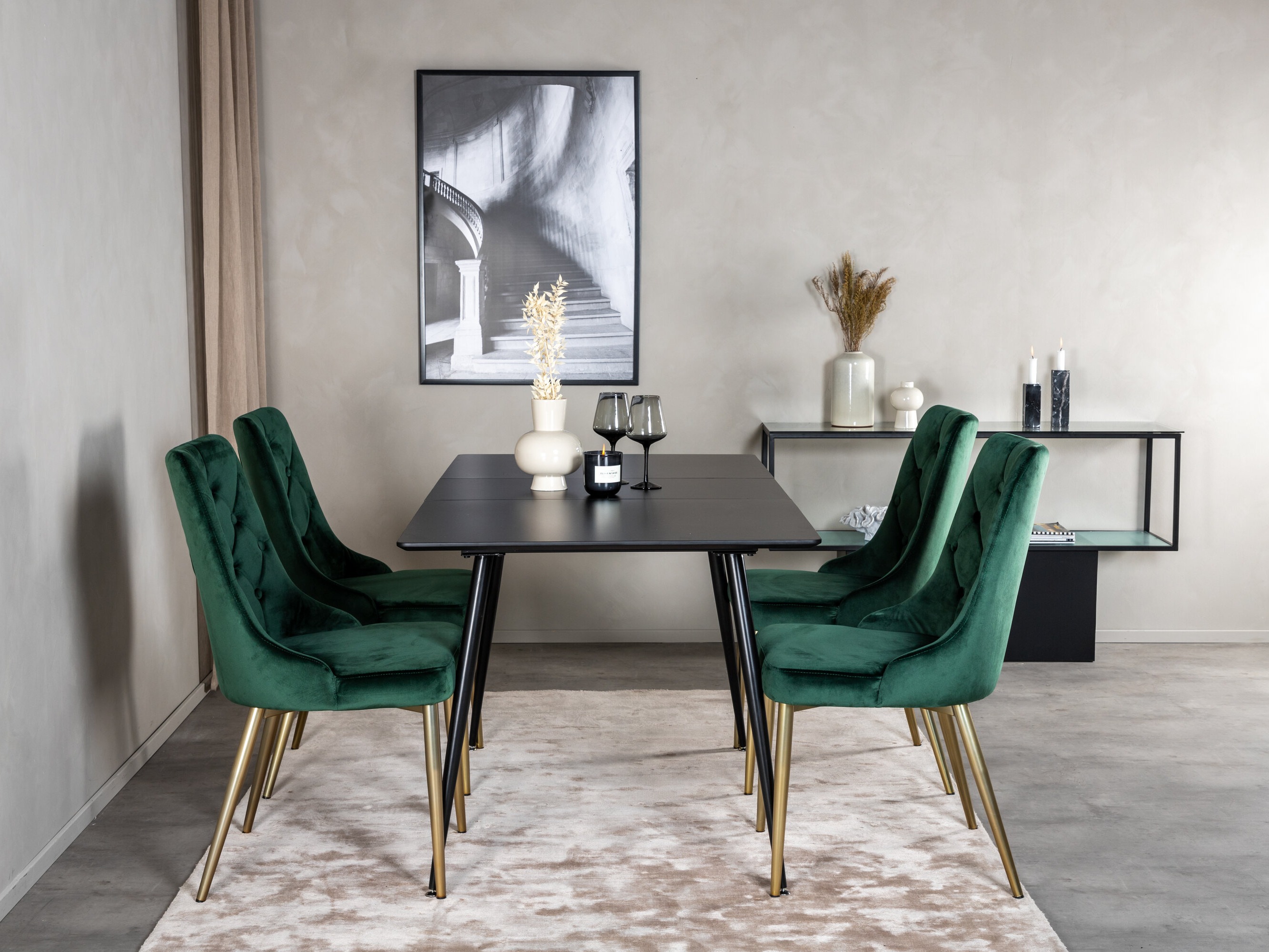 Set de mese Dallas 1522 (Verde + Auriu)