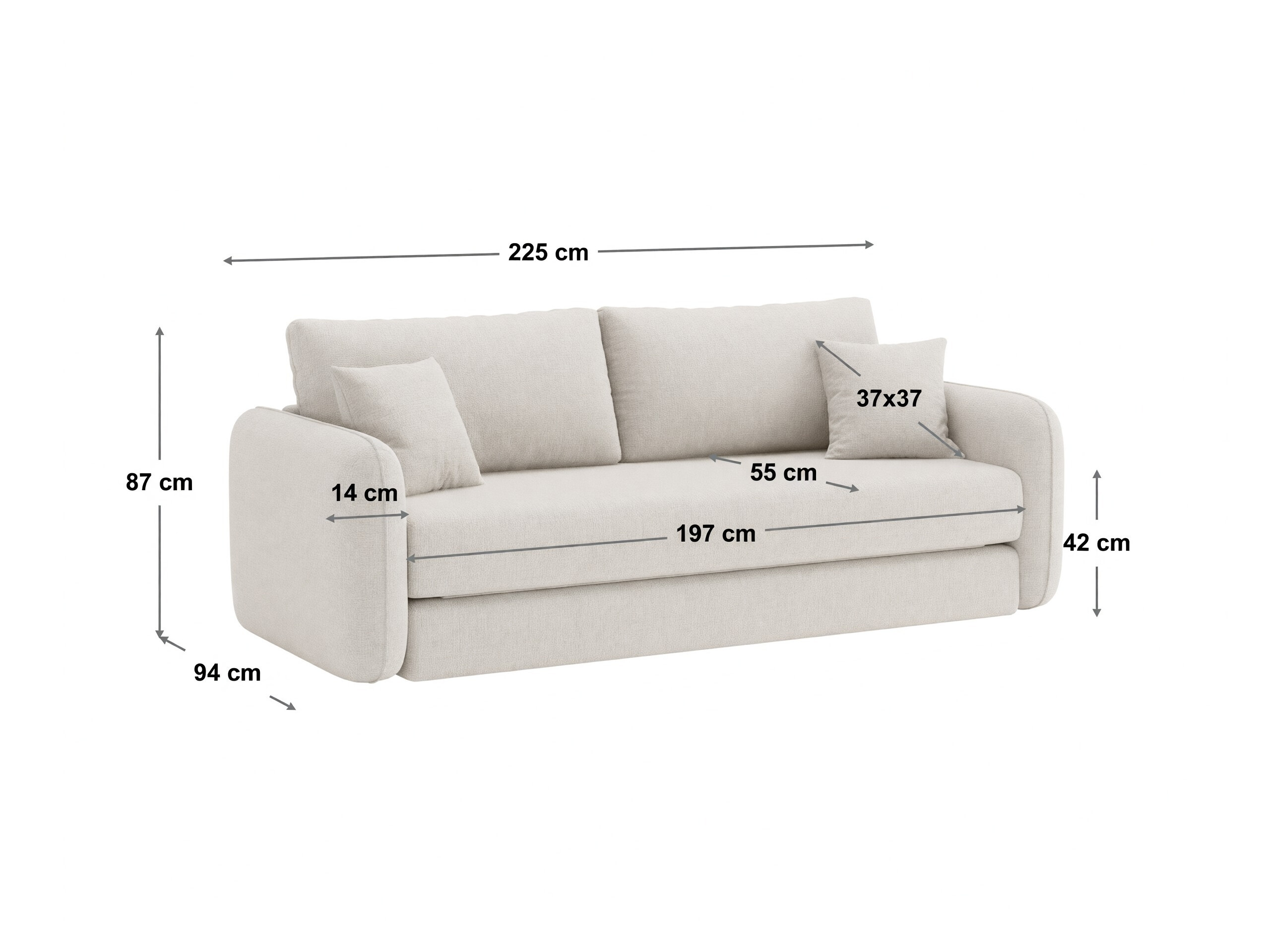 Canapea extensibilă Beckley 358 (Moly 70)