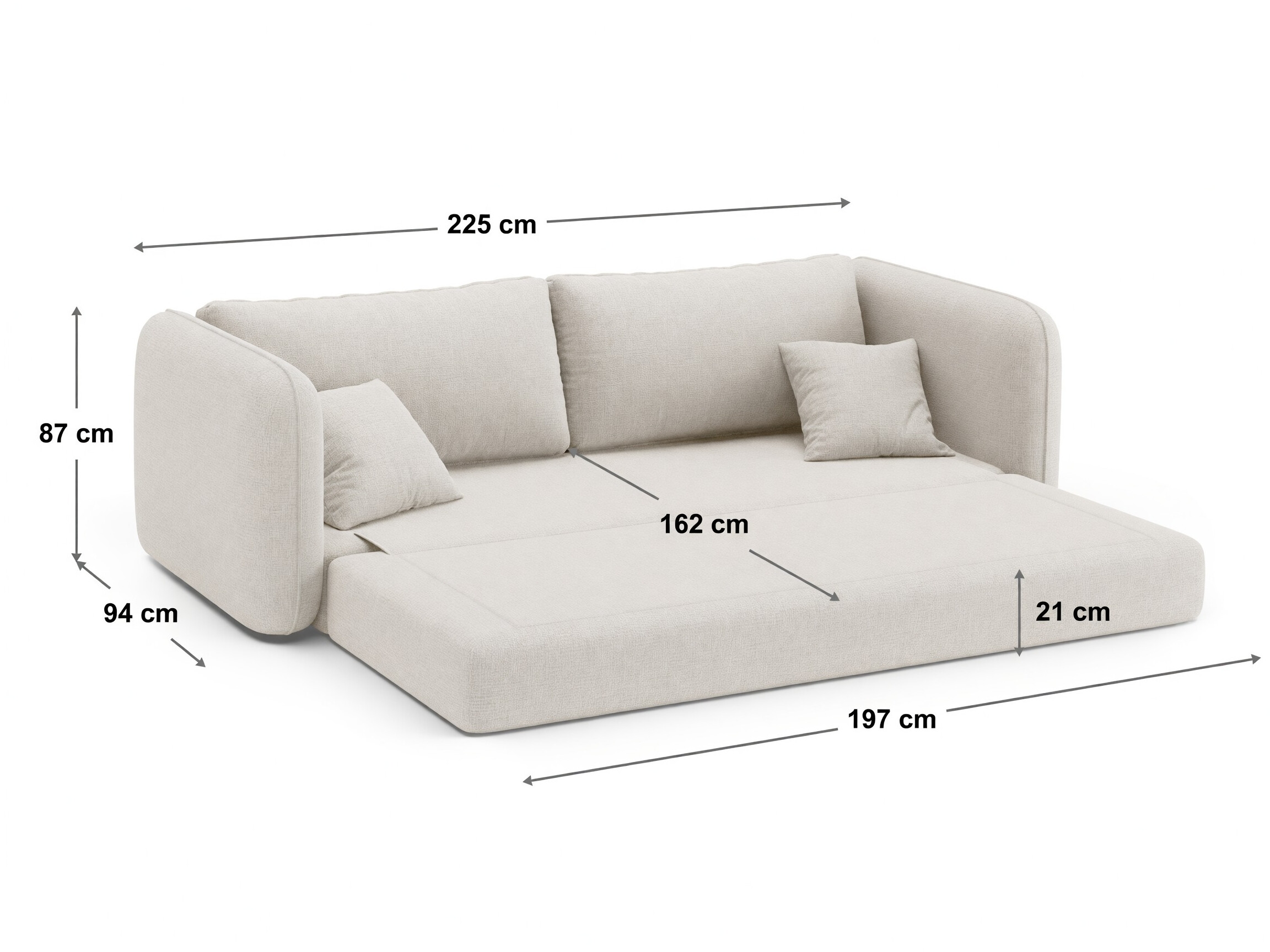 Canapea extensibilă Beckley 358 (Moly 70)