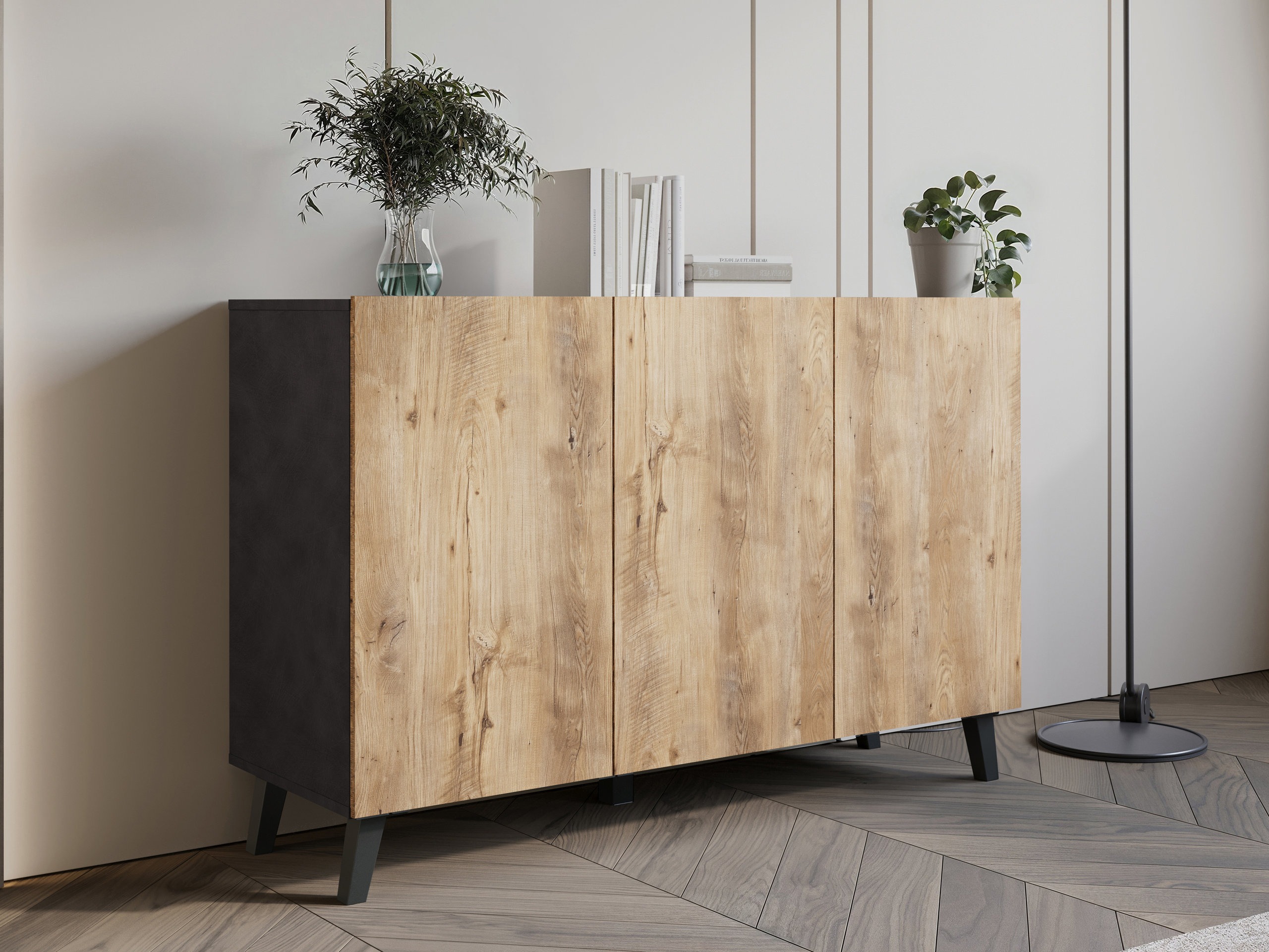 Bufet Levtive 102 (Matera gri + Castan)