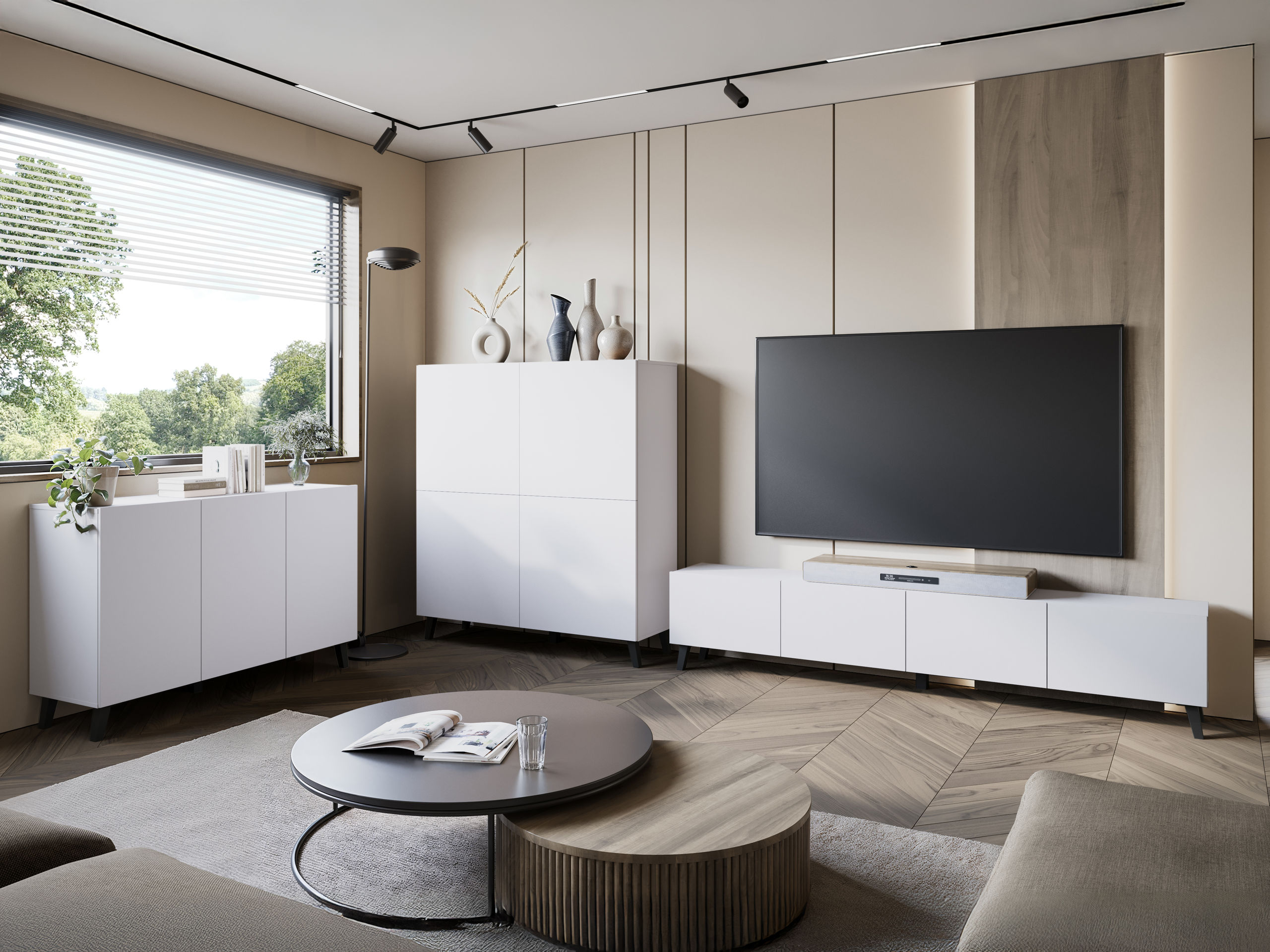 Set de living Levtive 105 (Alb)