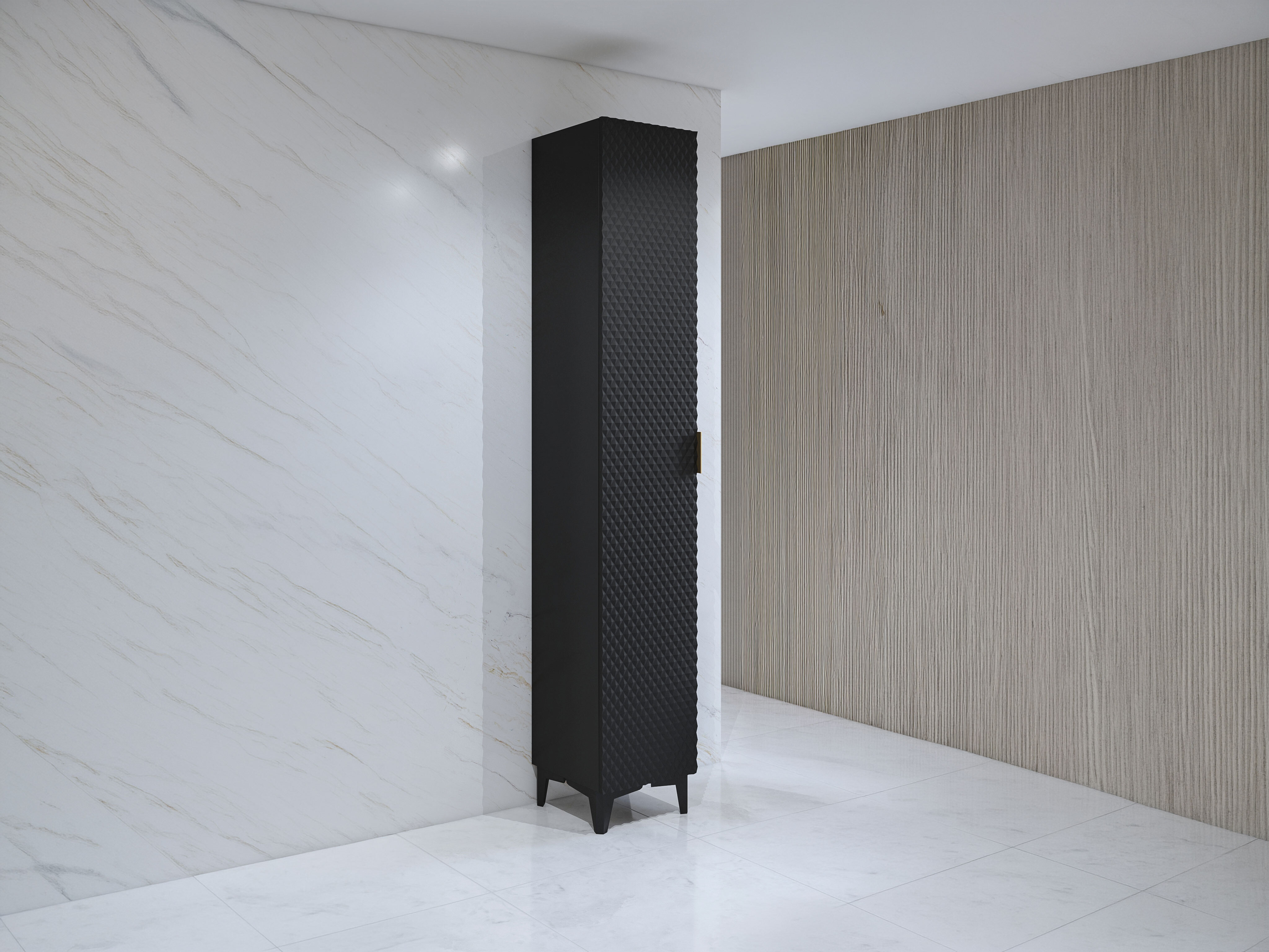 Cabinet de baie neancorat Liretu 100 (Negru)