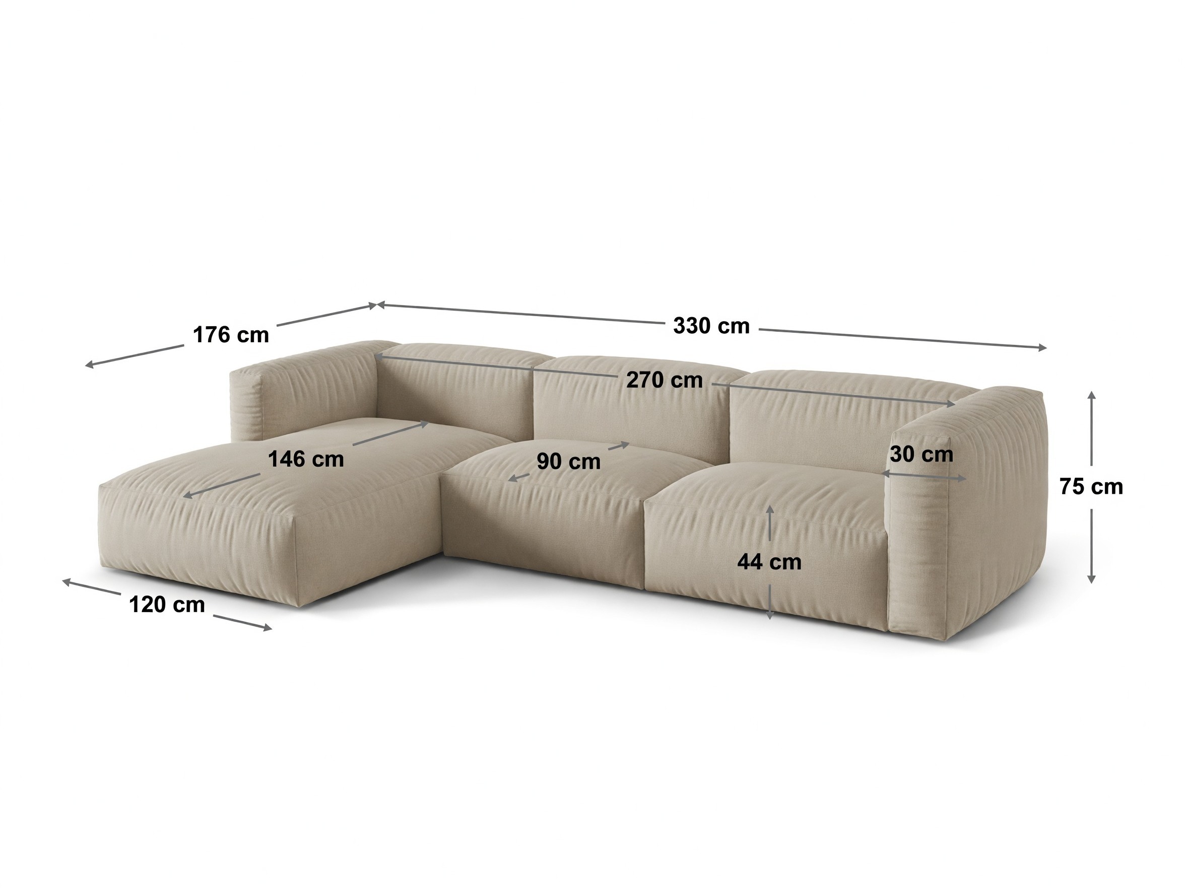 Colțar modular Sorcoro 121 (Boston Water Green)