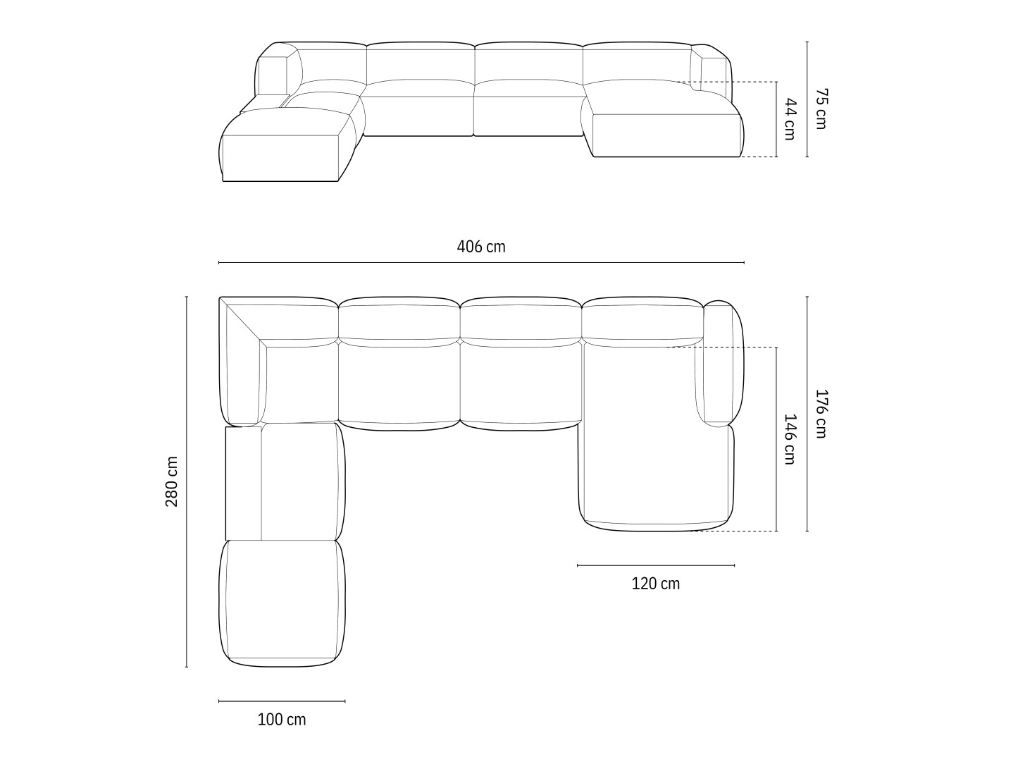 Colțar modular Sorcoro 124 (Tilia 86)
