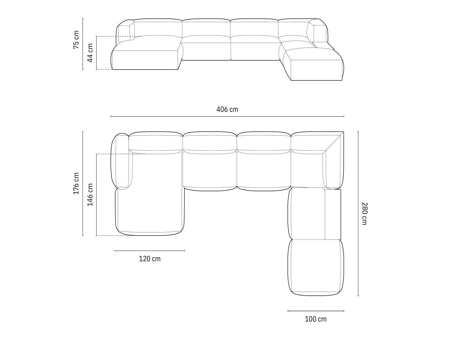 Colțar modular Sorcoro 124 (Vogue 12)