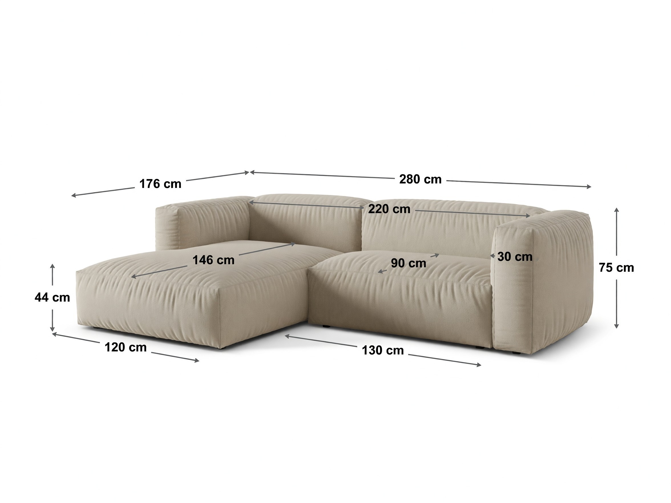 Colțar modular Sorcoro 123 (Boston Water Green)