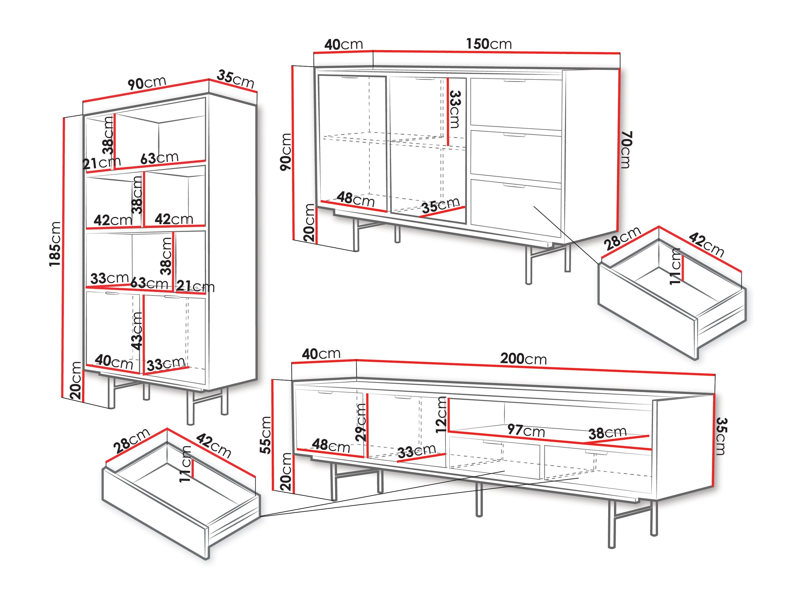 Set de living Studos (Stejar)