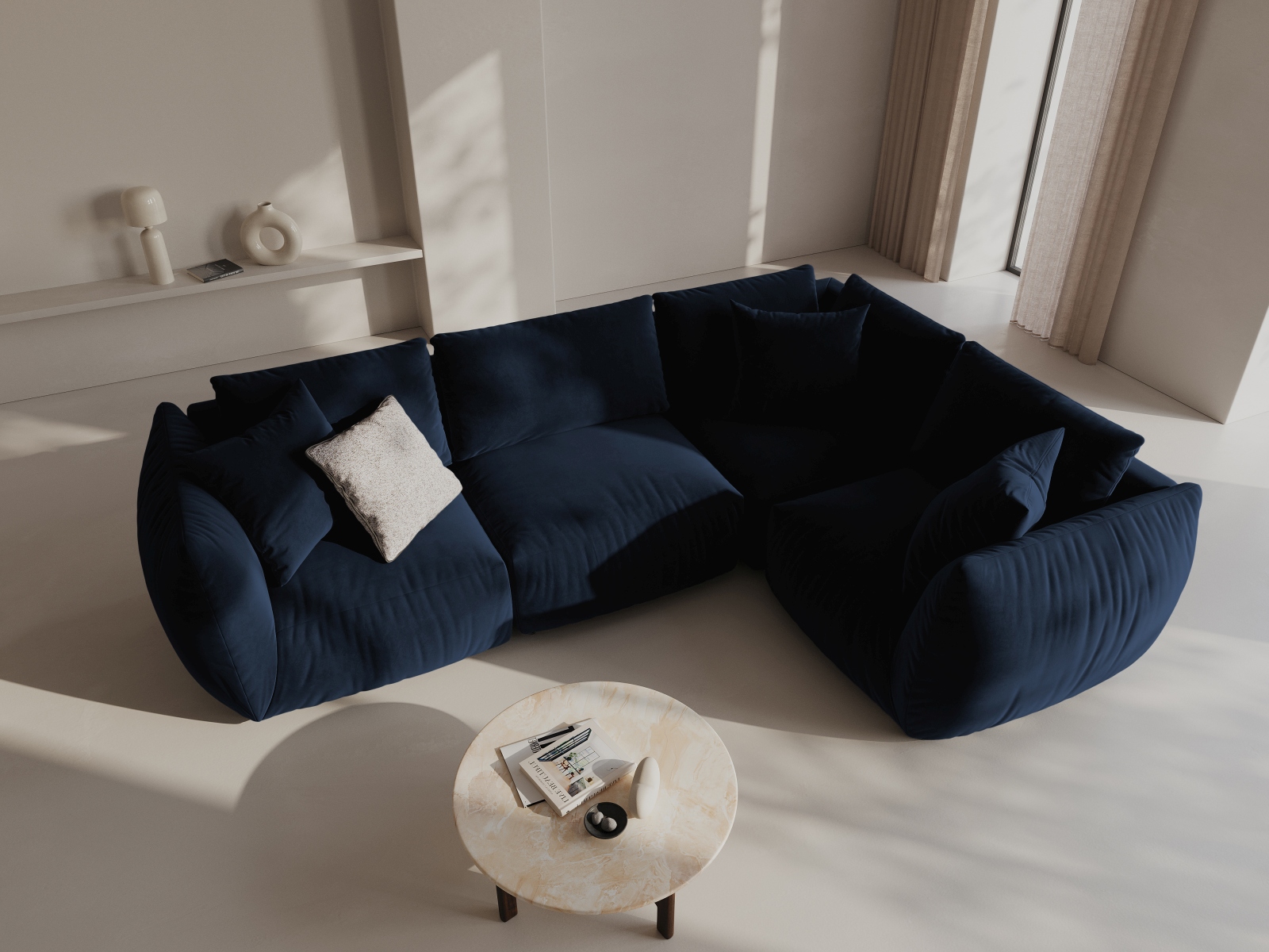 Colțar modular Ruvmone 109 (Casino Deep Blue)