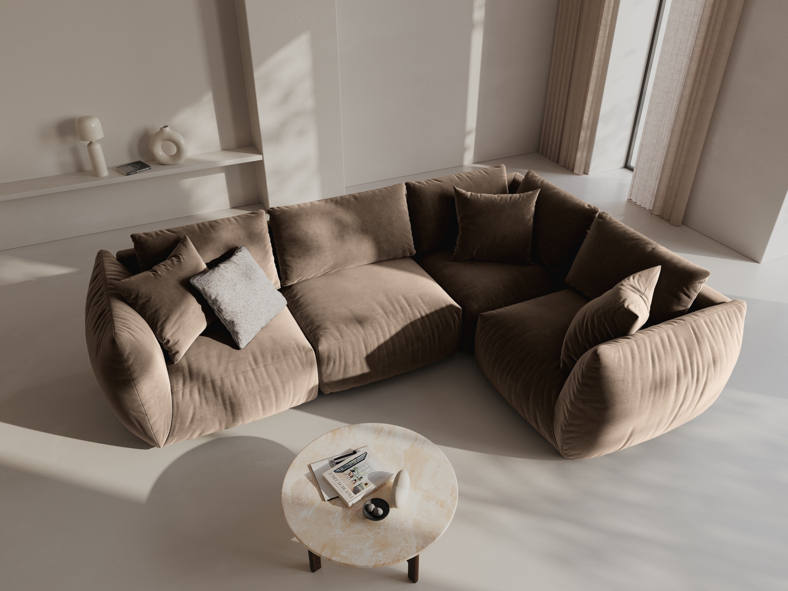 Colțar modular Ruvmone 109 (Casino Taupe)